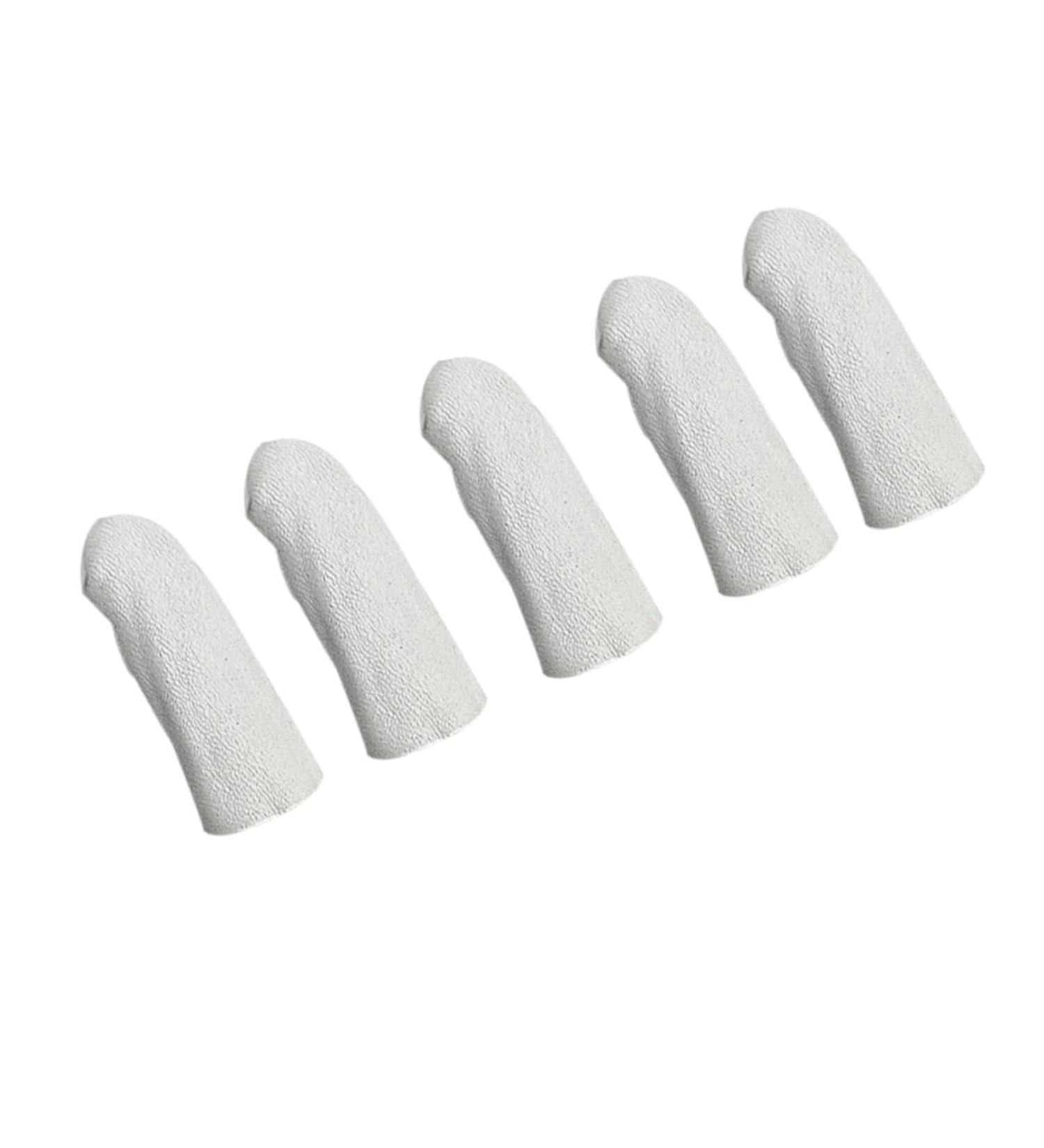 FRCOLOR Finger Guard 5pcs - Protective Finger Sleeves & Thumb Covers for Injury Prevention Heat Insulation & Nail Protection - White & Gold - Buy Online on GoSupps.com