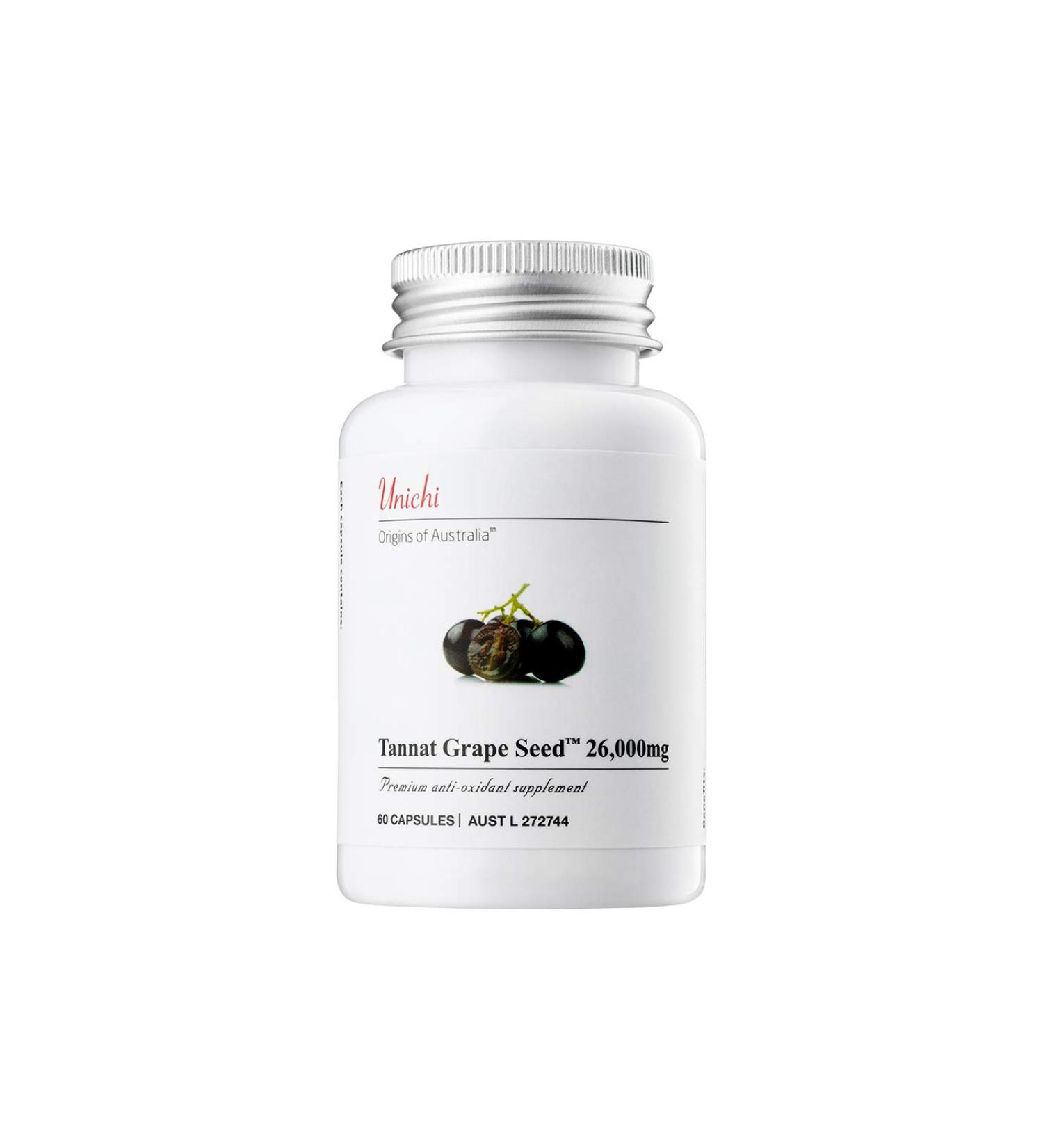 Unichi Tannat Grape Seed 26000mg 60capsules - Buy Online on GoSupps.com