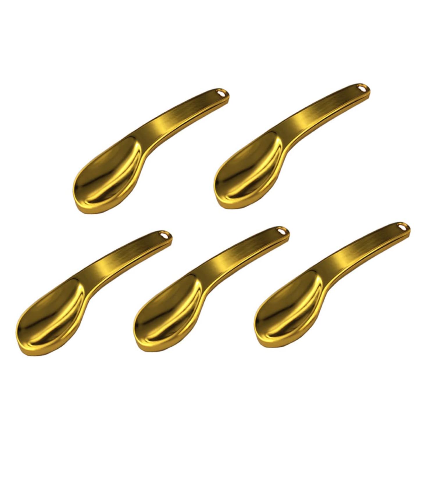 Minkissy 5-Piece Metal Scrap Mini Facial Beauty Shovel - Gold Eye Fatigue Moisturizer & Makeup Stir Tool - Zinc Care for Sampling & Extracting | International Shipping Available - Buy Online on GoSupps.com