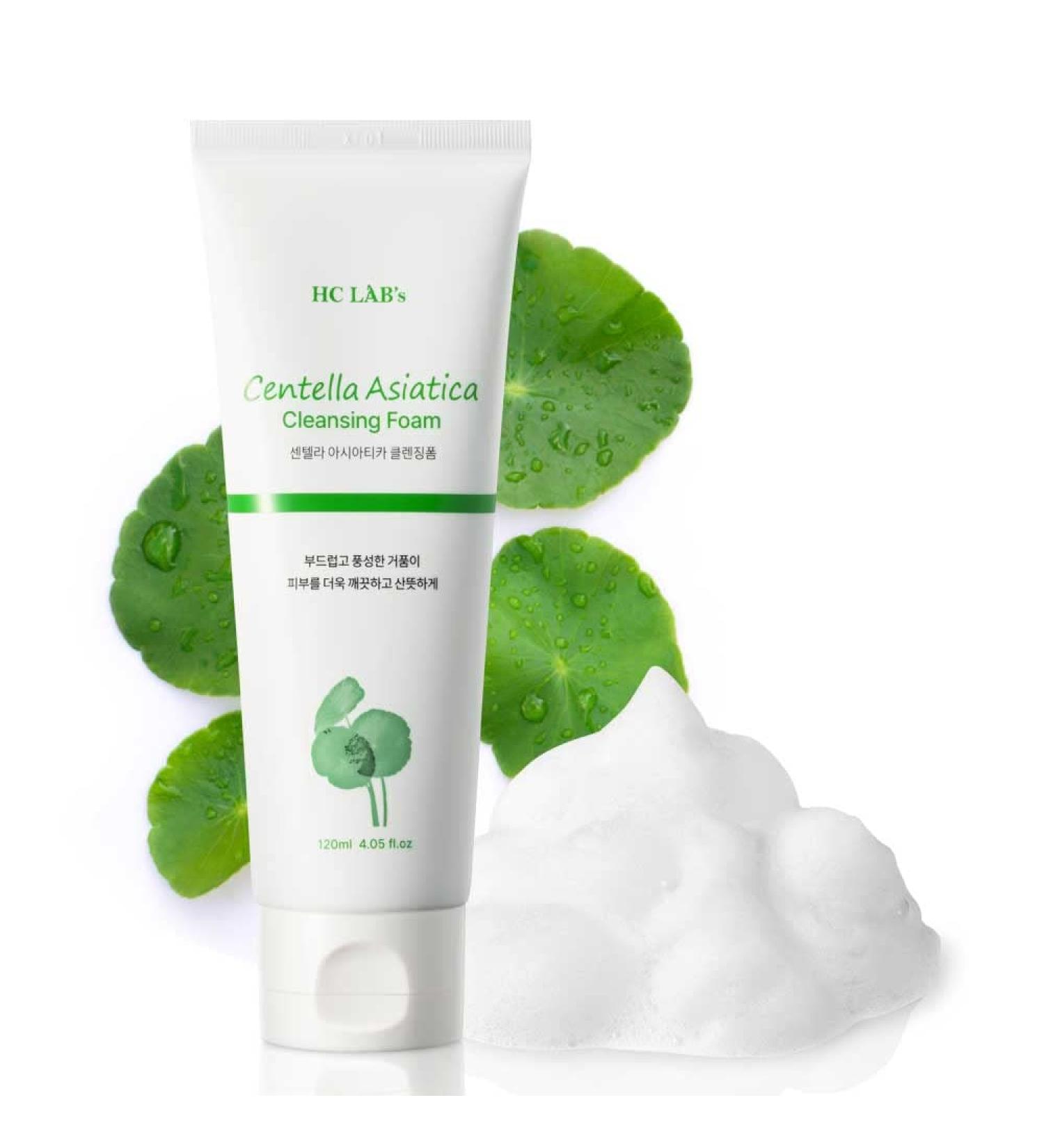 HC LAB S CICA Centella Asiatica Face Wash | Hydrating Korean Foam Cleanser for Deep Pore Cleansing Best for Glowing Skin - Buy Online on GoSupps.com