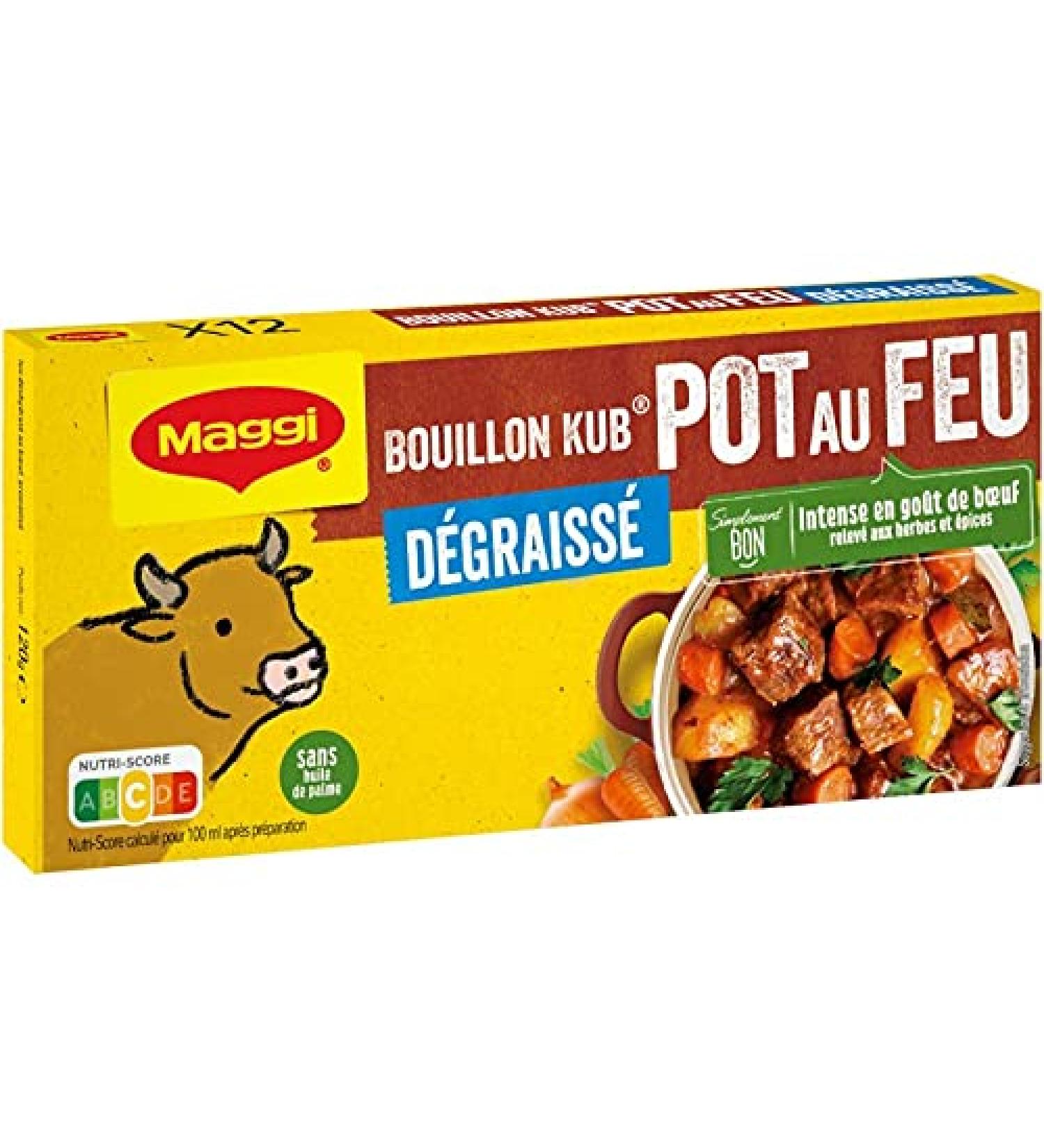 NESTLE MAGGI - Bouillon Kub Pot-Au-Feu Degraisse 120G - le Lot De 4 - Buy Online on GoSupps.com