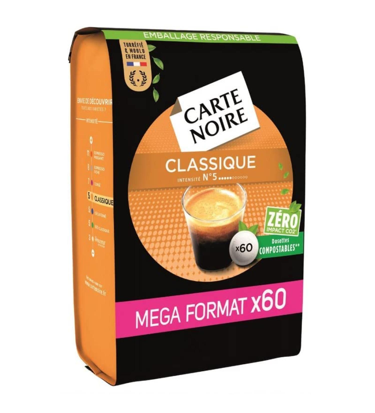  Epicerie sucr e CARTE NOIRE - Classic Coffee Pods No. 5 420G - Pack of 2 - Buy Online on GoSupps.com
