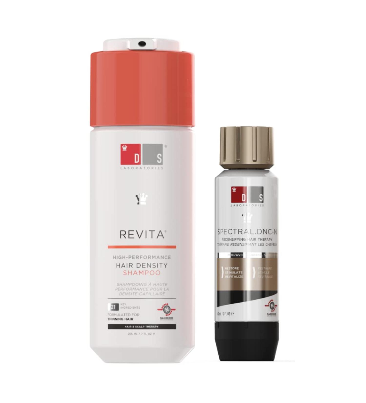 Revita Shampoo + Spectral.DNC-N Serum Bundle for Hair Thinning - Fuller, Thicker Hair | DS Laboratories (7 fl oz) - Men & Women - Buy Online on GoSupps.com