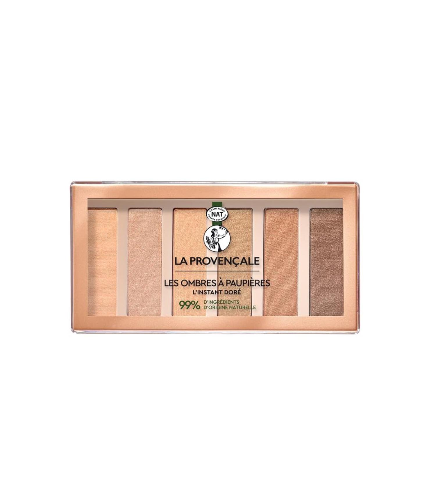 La Proven ale - L'Instant Dor Eye Shadows - Eye Shadow - 99% ingredients of natural origin - With Organic Olive Oil PDO Provence - 6 shades with Pink Golden and Copper Highlights - Buy Online on GoSupps.com