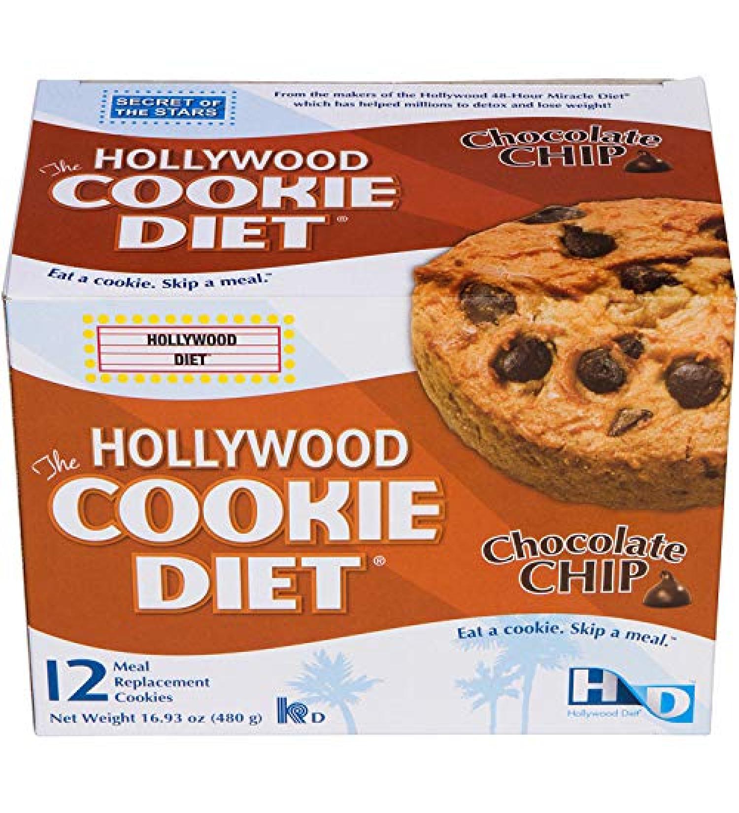 Hollywood Cookie Diet Chocolate Chip - 2 Boxes | Delicious Meal Replacement Cookies - Buy Online on GoSupps.com