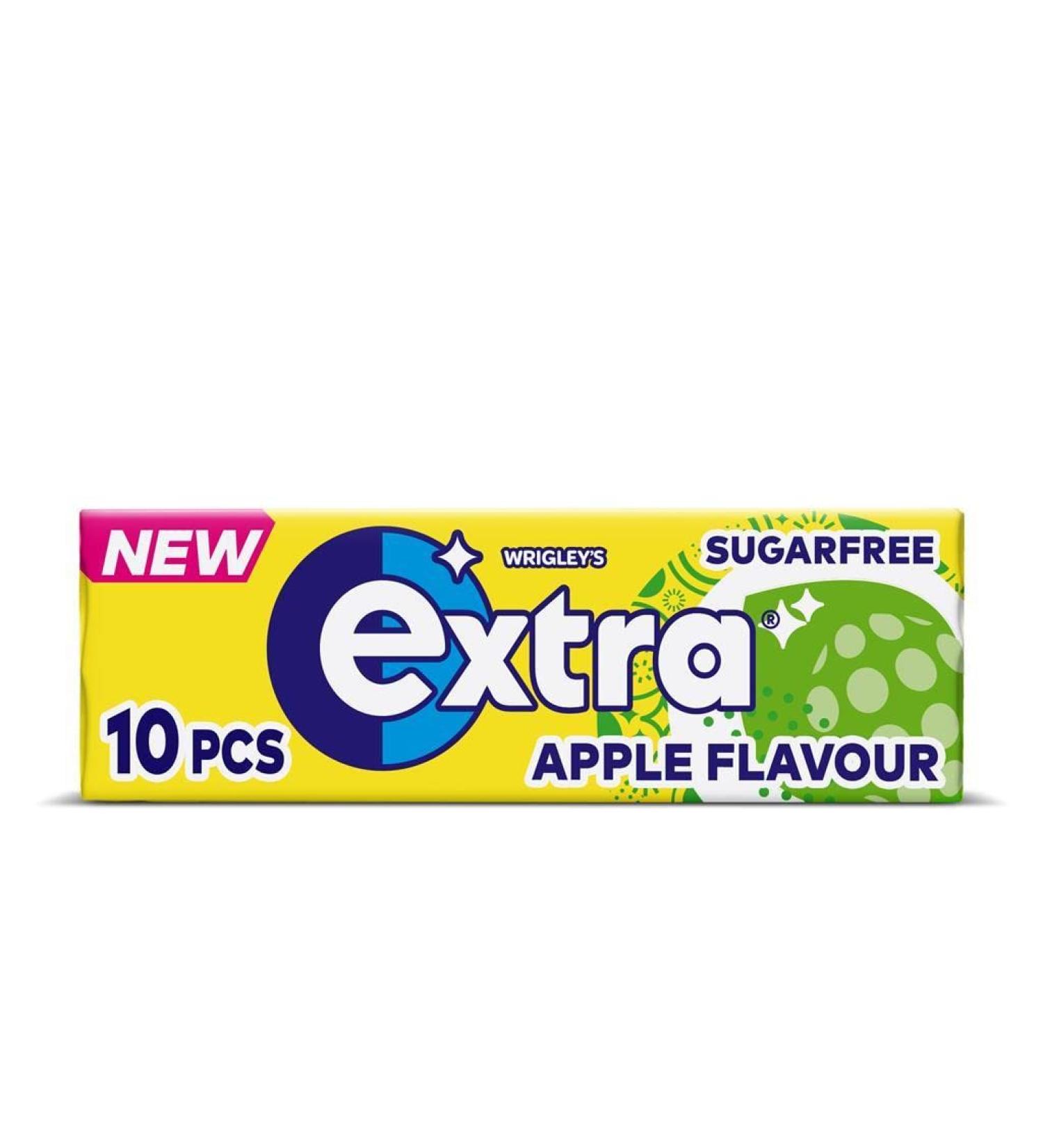 Extra Apple Flavour Sugar Free Chewing Gum Pieces x 30 pack (10Pcs) Apple 1 count (Pack of 30)