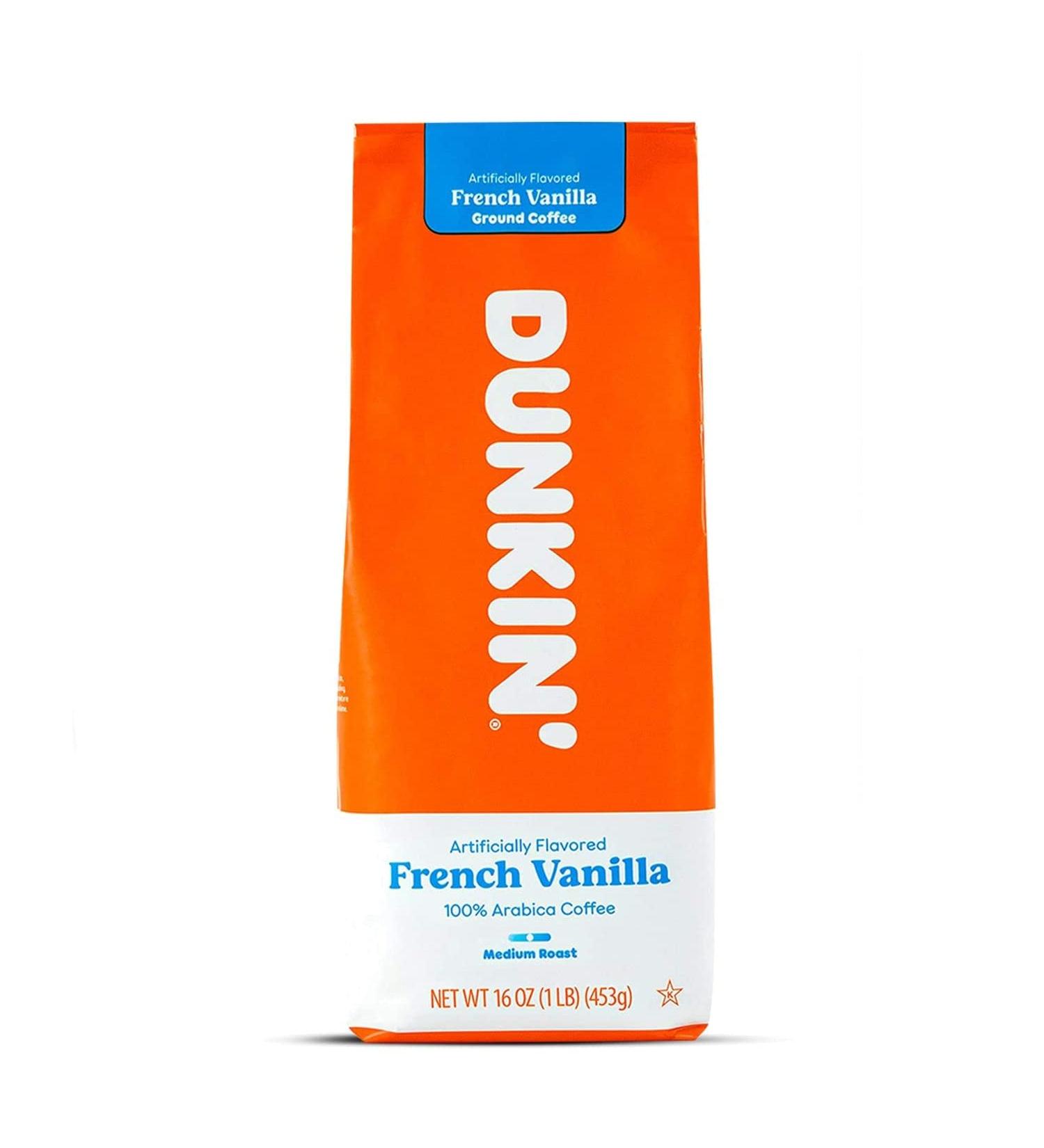 Dunkin Donuts Coffee French Vanilla 16 OZ Bag Pack of 1