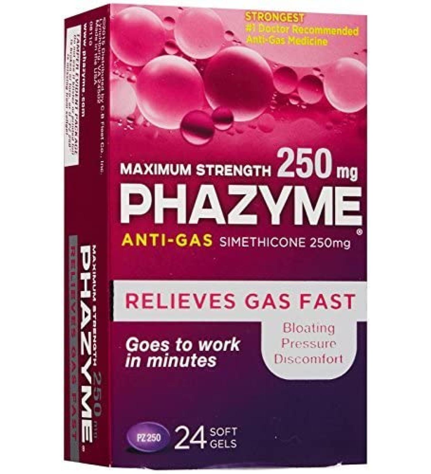 Phazyme Maximum Strength Softgels - 250 mg - 24 ct by Phazyme