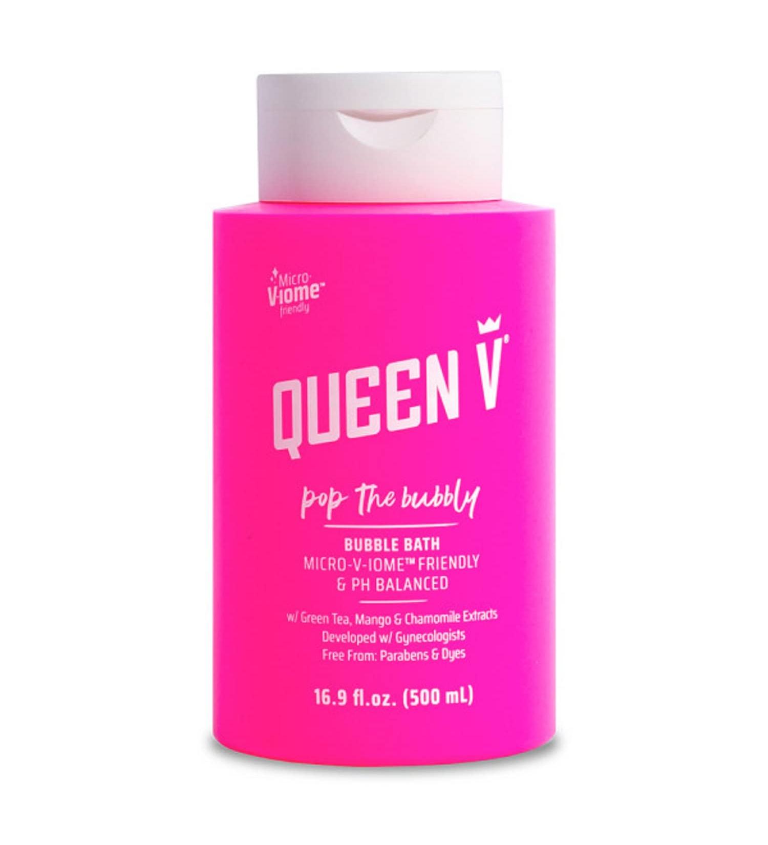 Queen V Pop the Bubbly Bubblebath - pH Balanced with Aloe and Rose Water - External Intimate Area Wash - Buy Online on GoSupps.com