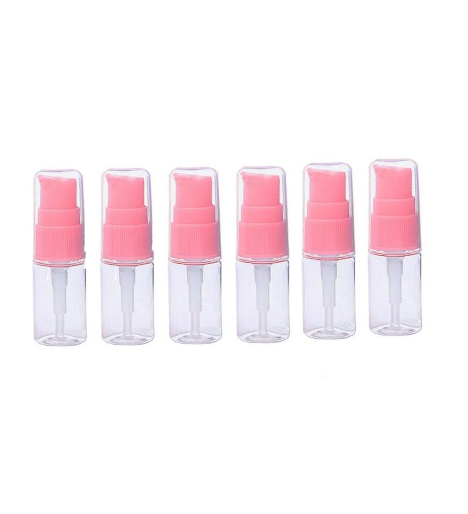 erioctry 10ML Portable Empty Refillable Bottle Cream Shampoo Lotion Treatment Pump Bottle with Cap Travel Bottles Toiletries Liquid Container for Cosmetic Make-up Pack of 6 (Transparent) - Buy Online on GoSupps.com