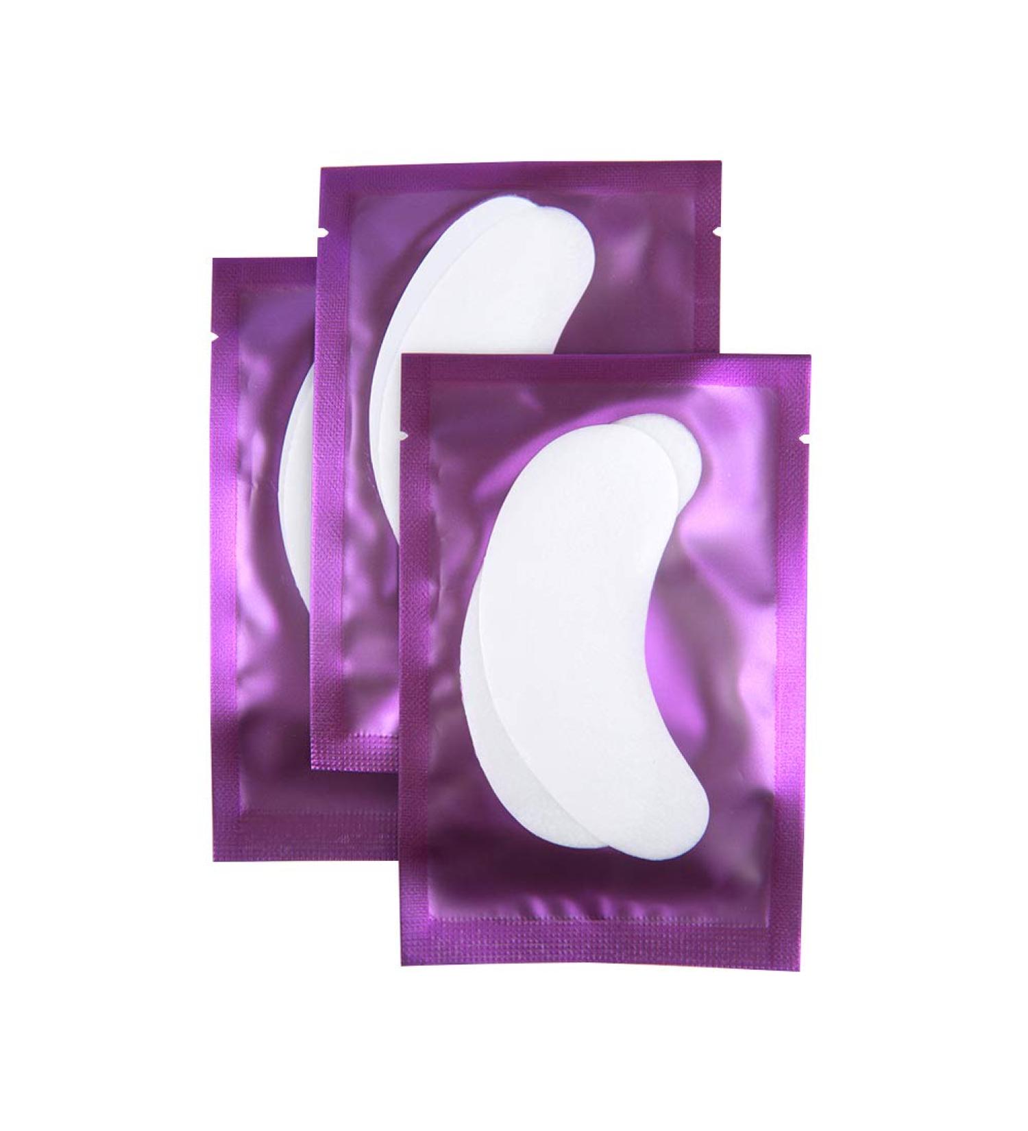 Florica 50 Pair Lint-Free Eye Pads for Eyelash Extensions - Hydrogel Gel Patches & Eye Masks (Purple) - Buy Online on GoSupps.com