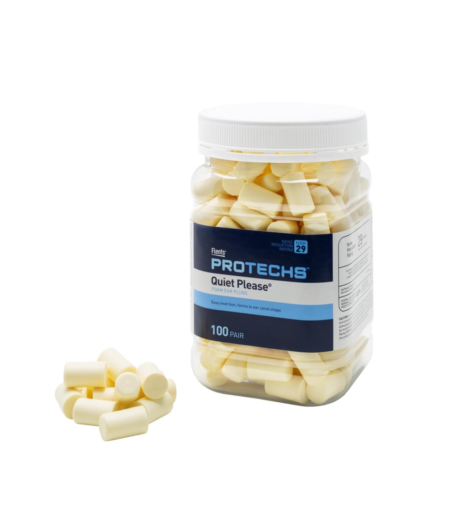 Flents Quiet Please Earplugs - 100 Pairs for Ultimate Noise Reduction | Premium Comfort for Sleeping Travel & Work - Buy Online on GoSupps.com