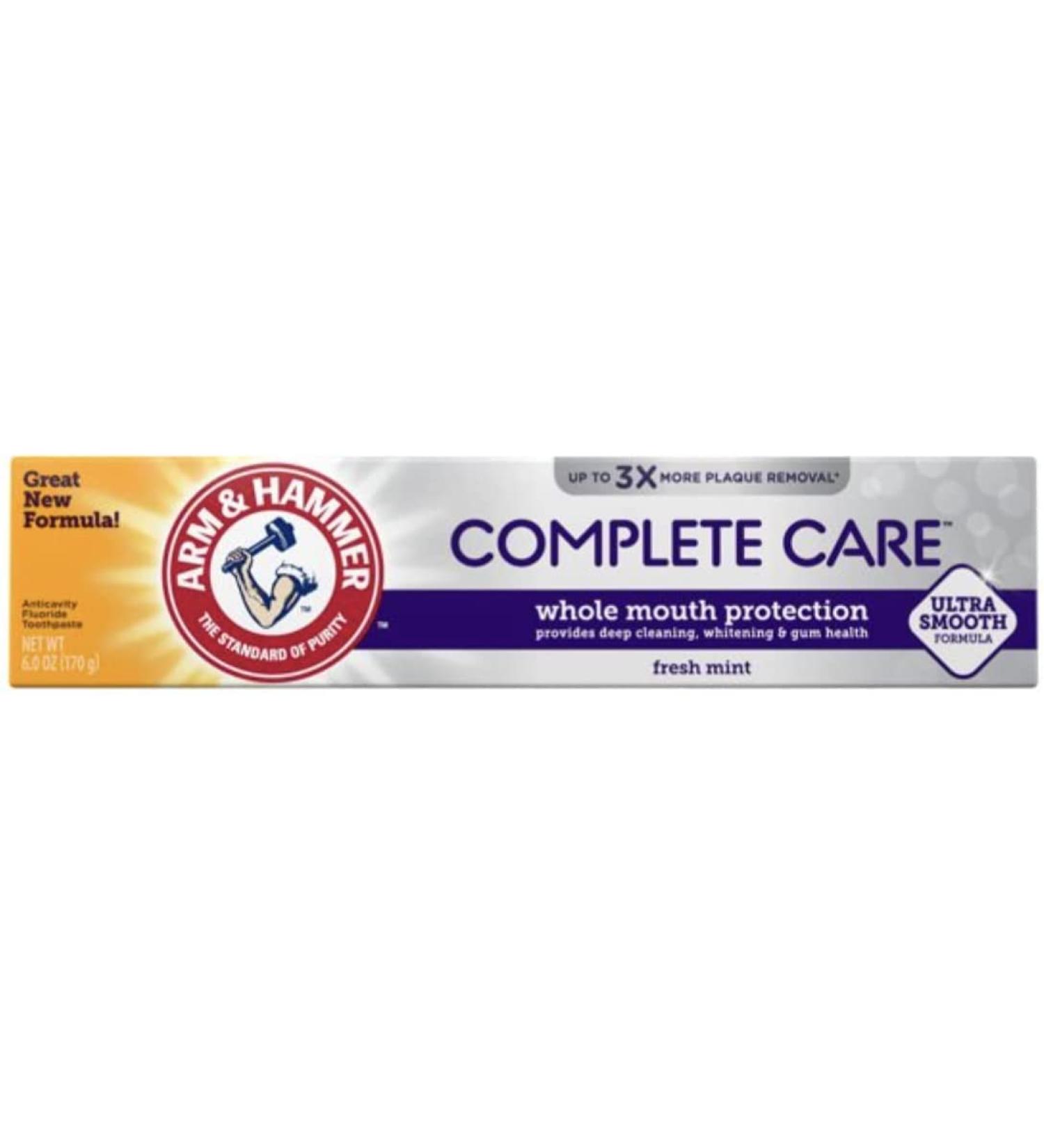 ARM & HAMMER Complete Care Fluoride Anticavity Toothpaste Fresh Mint 6 oz - Pack of 3 - Buy Online on GoSupps.com