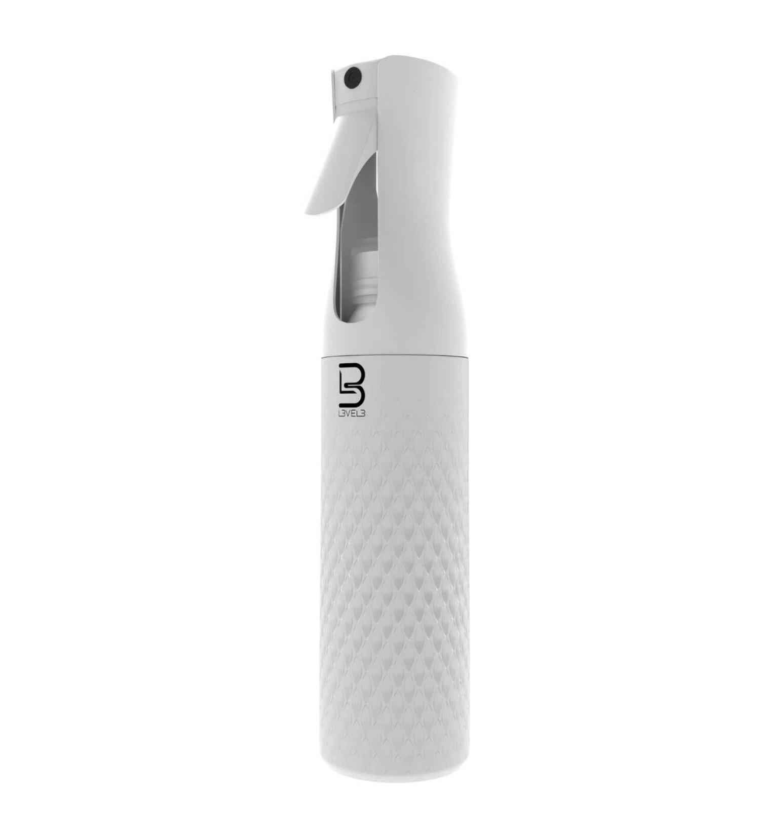 Level 3 Beveled Continuous Spray Barber Bottle - Fine Mist Pattern - 300 ml (White) - Buy Online on GoSupps.com
