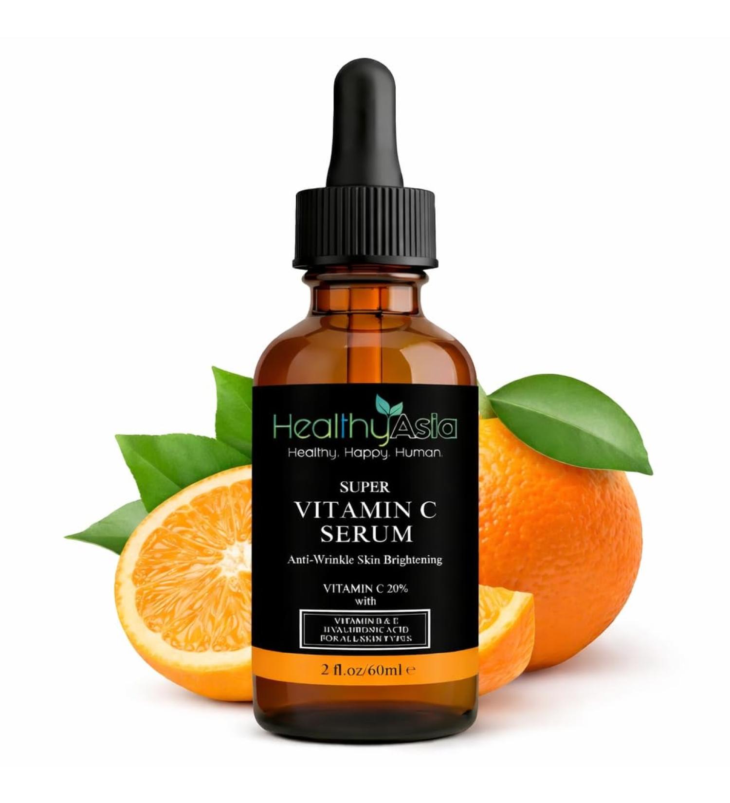 HealthyAsia Black Label Super C Vitamin C Serum for Face Brightening & Anti-Aging Facial Treatment for Radiant Skin Firming & Hydrating Formula with Stabilized Vitamin C 1 fl oz (30ml) - Buy Online on GoSupps.com