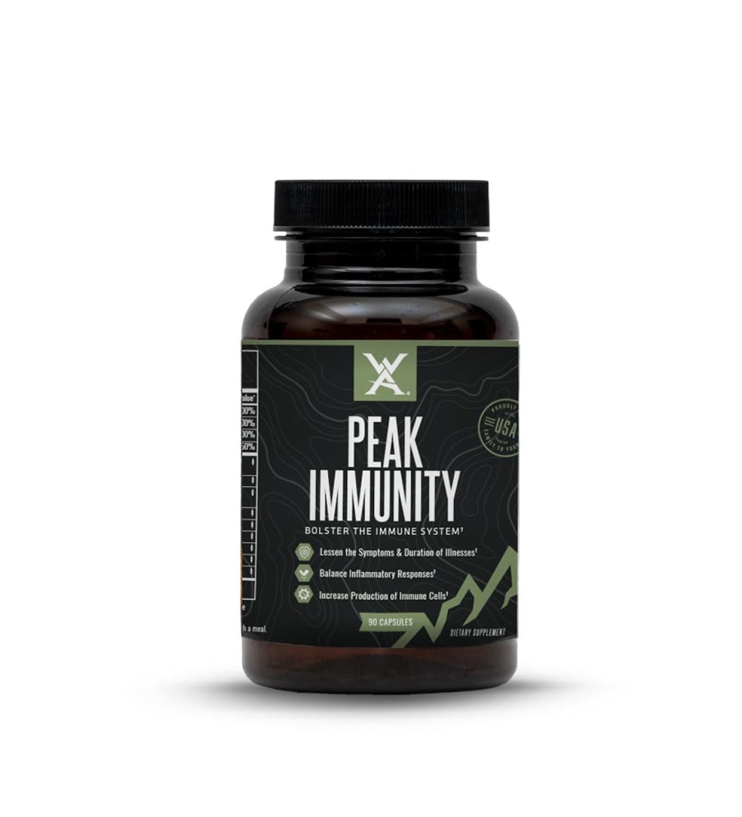 Wilderness Athlete - Peak Immunity | Vitamin D Vitamin C Zinc Supplements - Immune System Support - NAC Supplement - Quercetin Elderberry & Mushroom Supplement - Elderberry Capsules - Buy Online on GoSupps.com