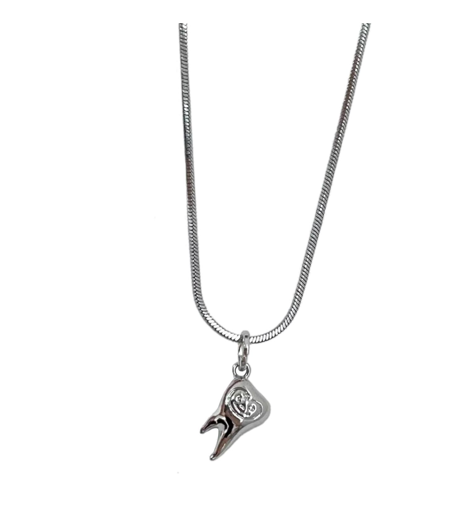 Oralgo Unique Tooth Snake Bone Necklace - Vintage Keybeat Chain | Punk Style Jewelry for Street Style Enthusiasts - Buy Online on GoSupps.com