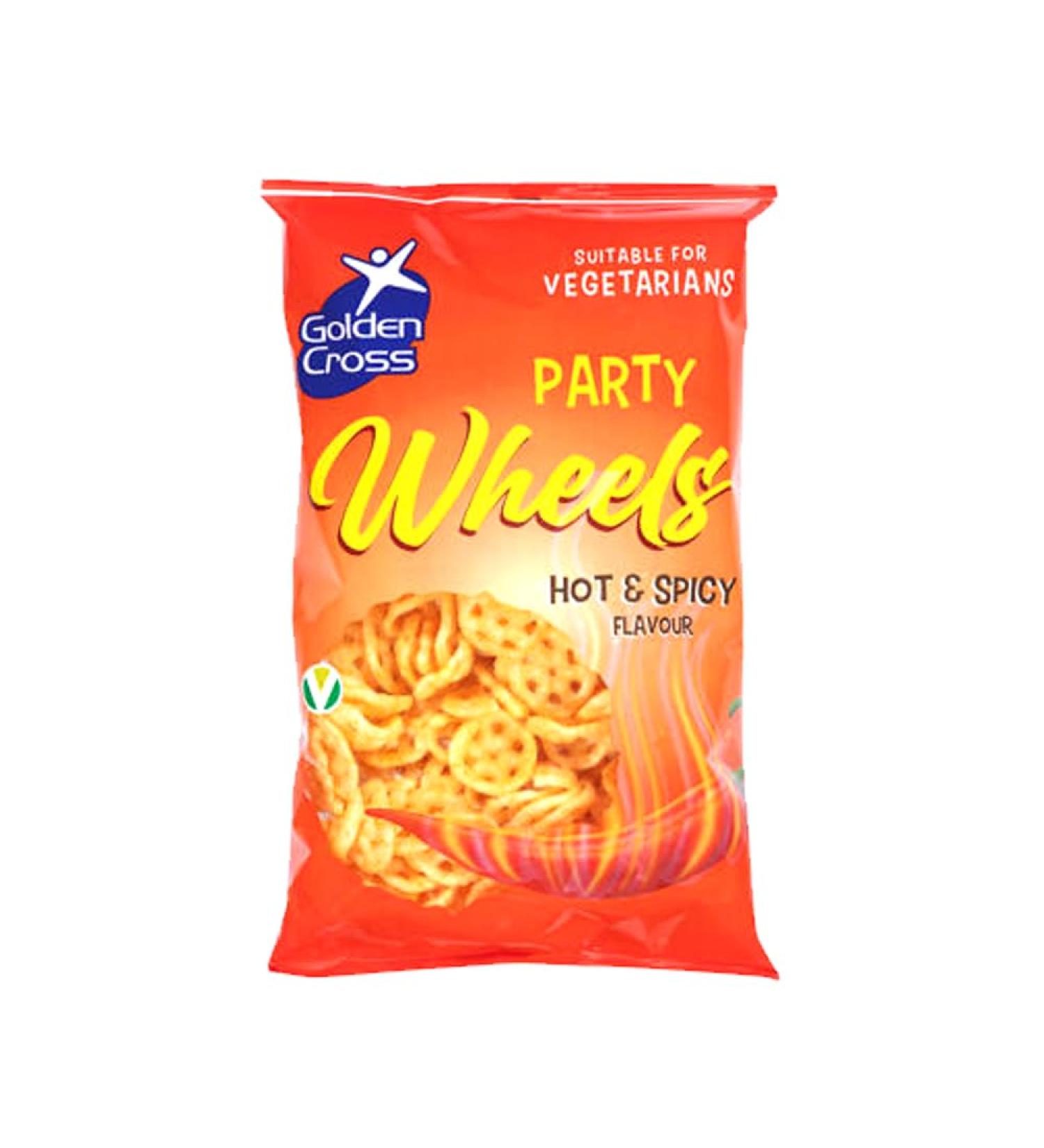 Chips Crisps Bags Collections - Deliciously light & Crispy Chips Bags (Party wheels chips 90g 4 Packs)