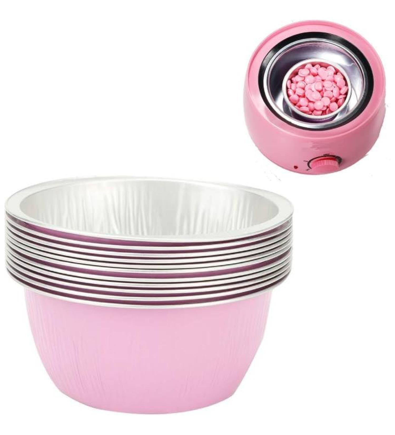 Disposable Melting Wax Bowl Set - 10 Gold Aluminum Hair Removal Containers | Ideal for Wax Beans & Hair Removal - Buy Online on GoSupps.com