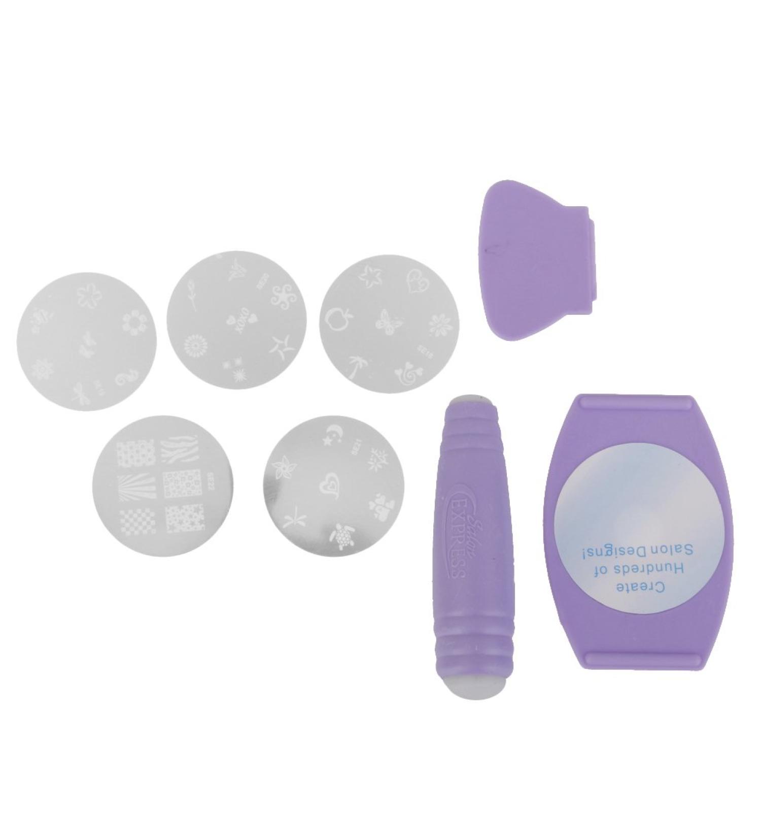 Set Nail Stamp Stencil - DIY Nail Art Image Printing Plate | Original Tool for Stunning Nail Designs - Buy Online on GoSupps.com
