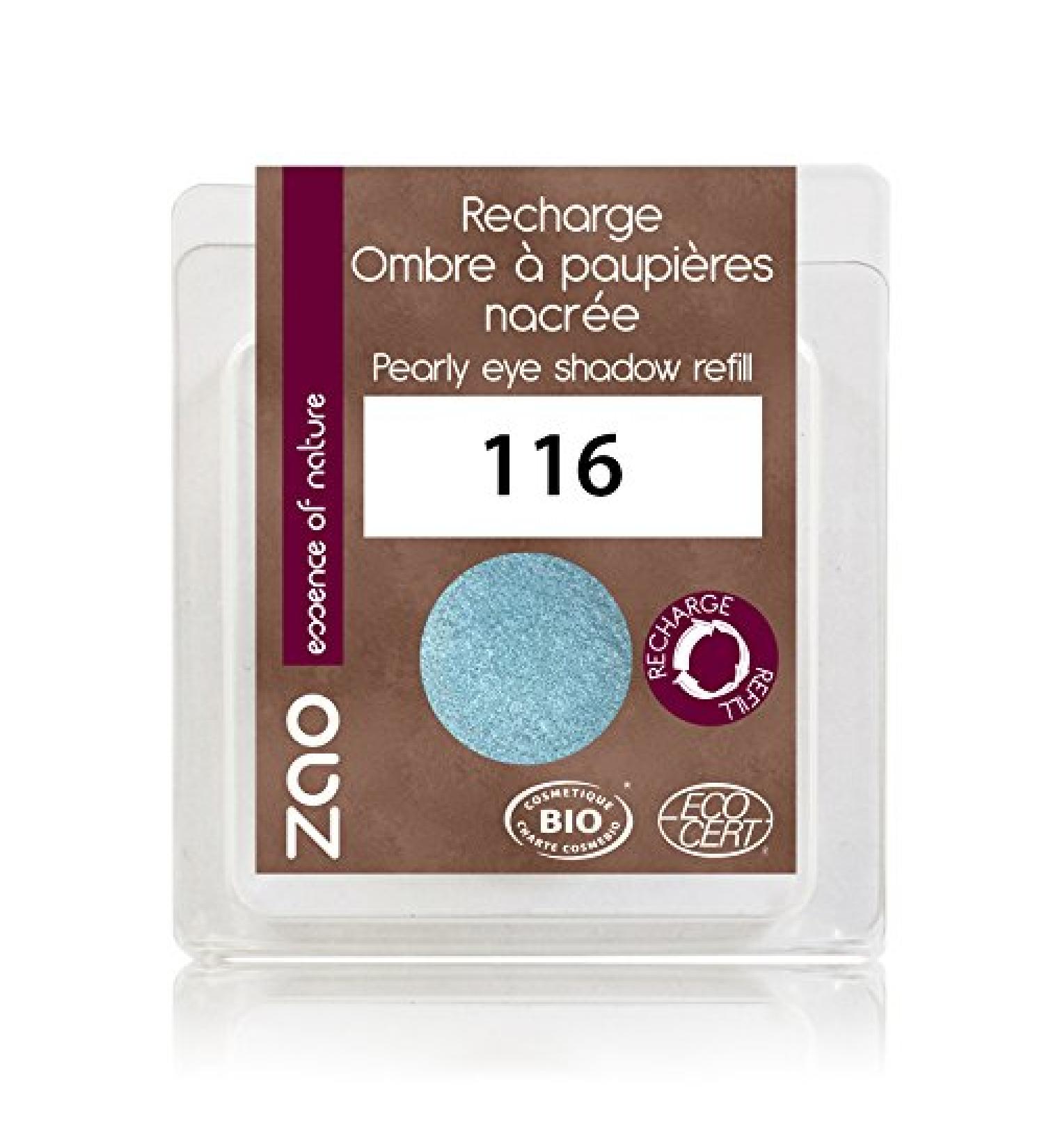 Zao - Refill Pack - Mother of Pearl Eyeshadow - No. 116 / Blue Jeans