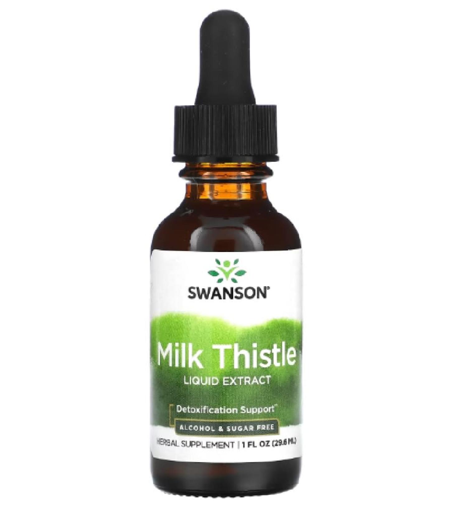 Swanson - Milk Thistle Liquid Extract | Milk Thistle Concentrate Extract for Liver Support - 30ml