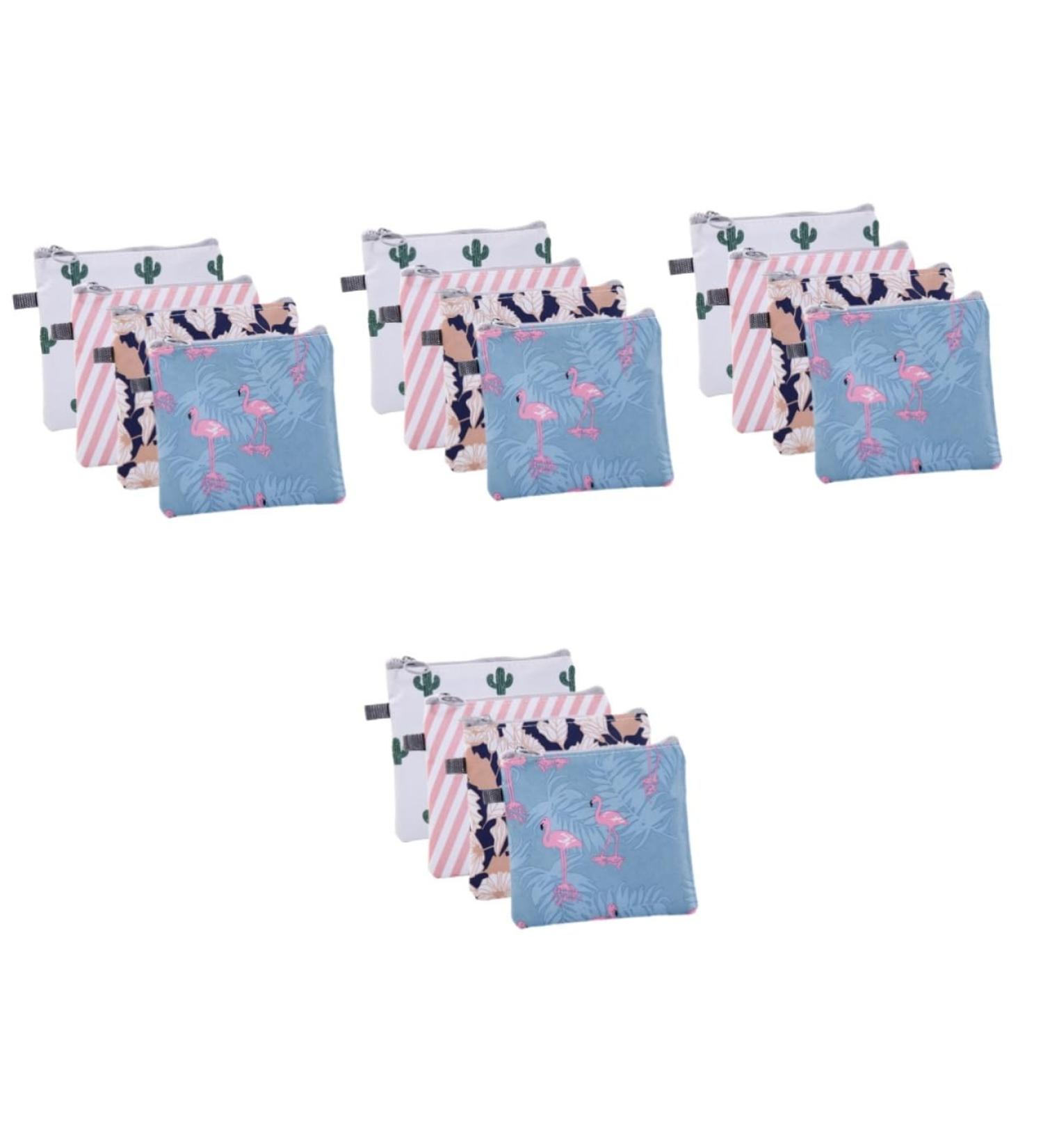 Healifty Portable Period Bags - 16 Pcs Napkin Storage & Hygiene Organizer for Travel - Menstrual & Tampon Zipper Bag - Buy Online on GoSupps.com