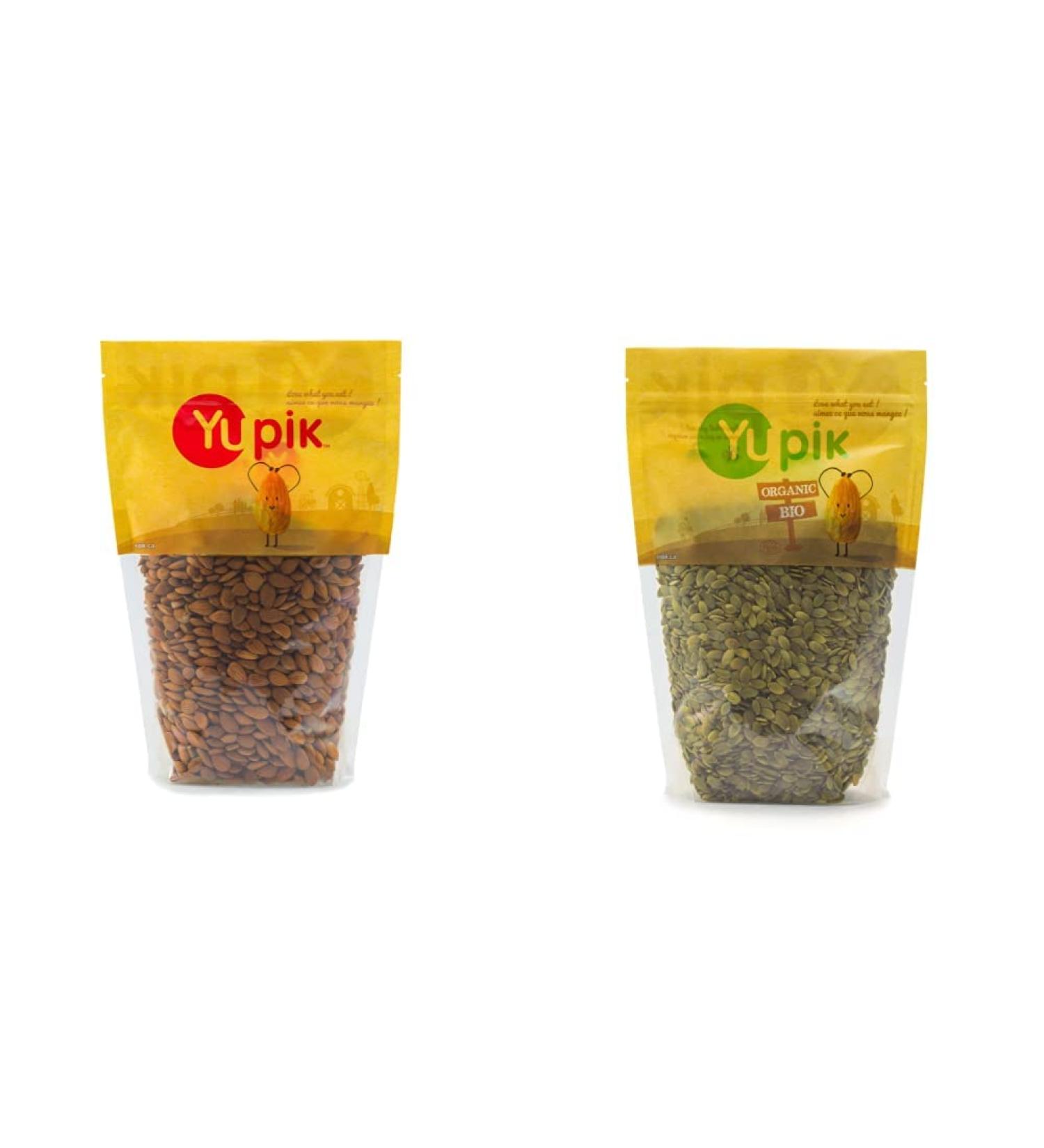 Yupik Almonds 34/36 Small Nuts 1Kg & Organic Pumpkin Seeds (Aa) Non-GMO Vegan Gluten-Free 1Kg Almonds + Pumpkin Seeds 1 kg (Pack of 1) - Buy Online on GoSupps.com