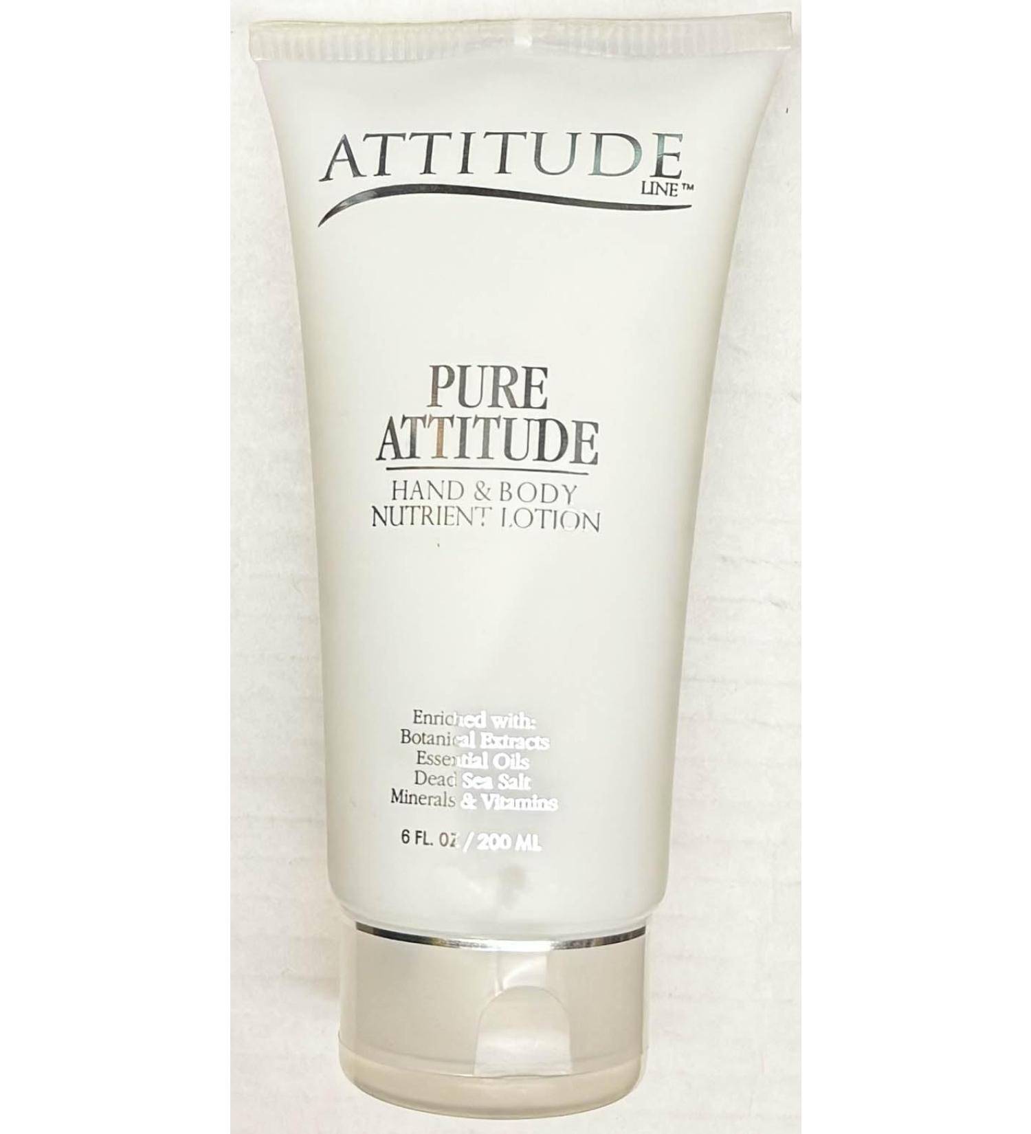 Attitudeline Pure Attitude Line Hand & Body Nutrient Lotion 8oz Black Bottle