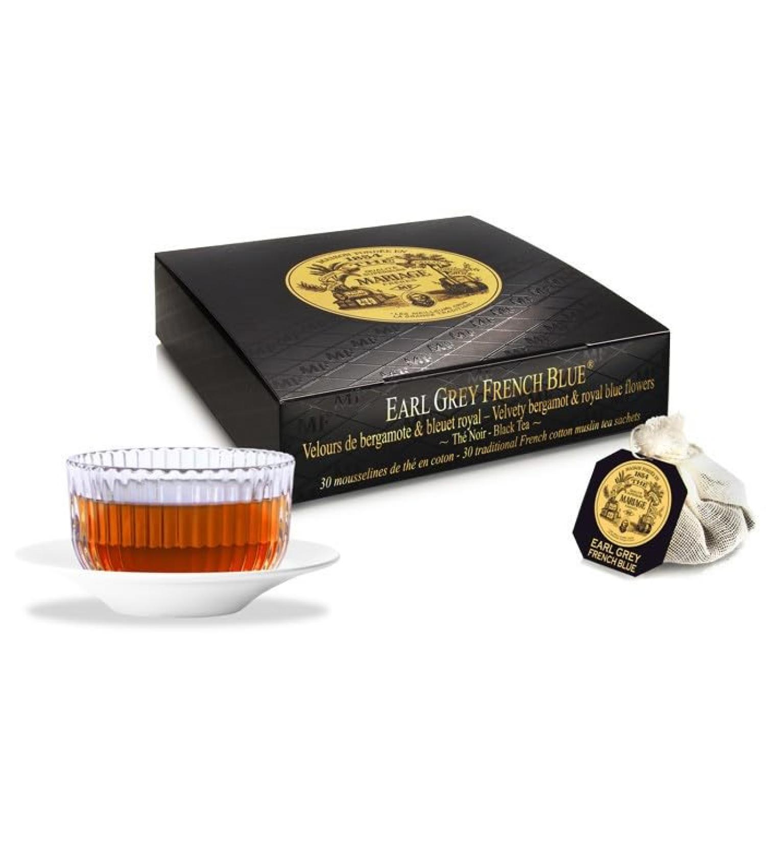 MF - EARL GREY FRENCH BLUE - Box of 30 traditional french muslin tea sachets