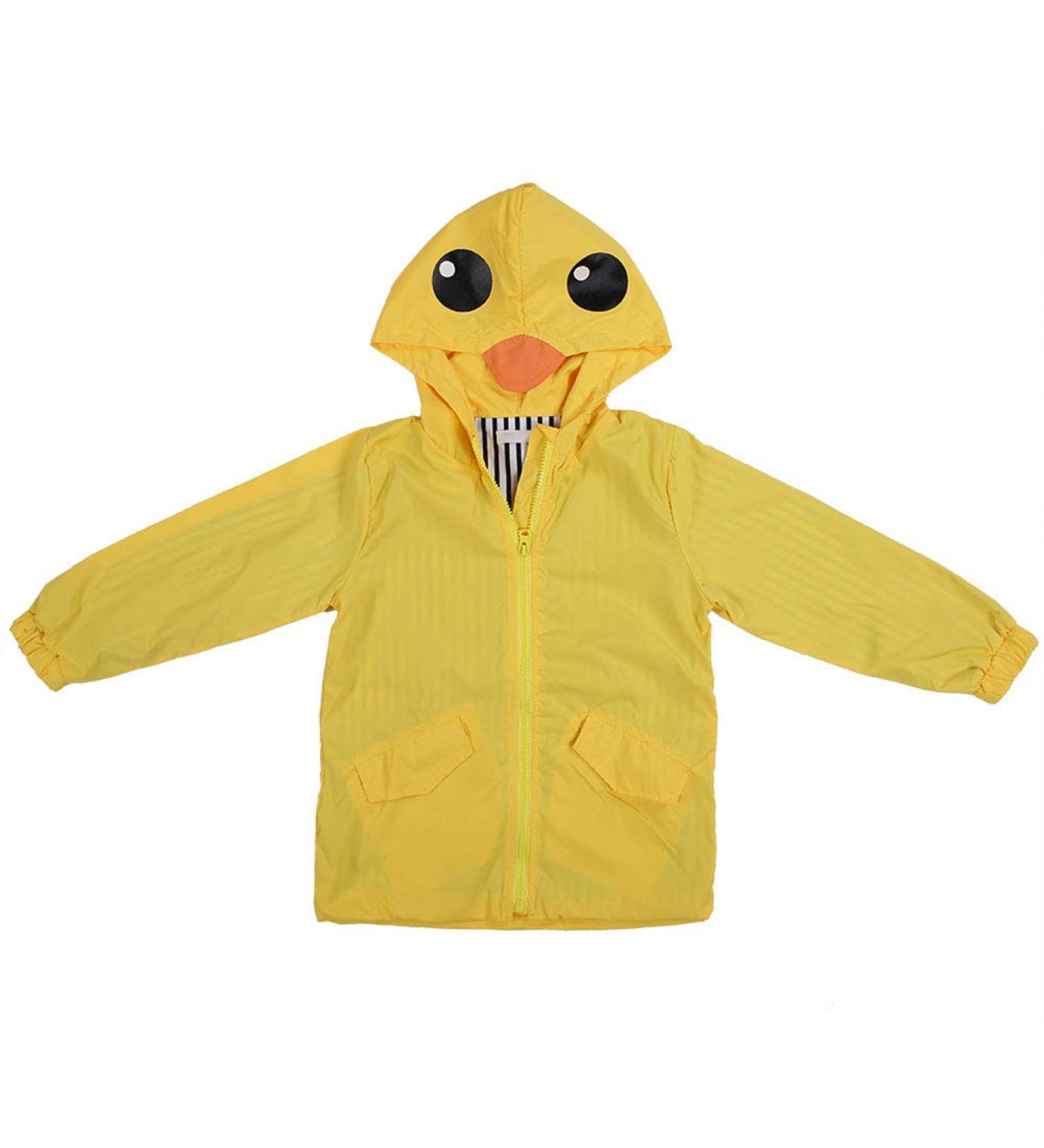Cute Baby Duck Raincoat | Summer Waterproof Hooded Coat for Boys & Girls (Size 110) - Buy Online on GoSupps.com