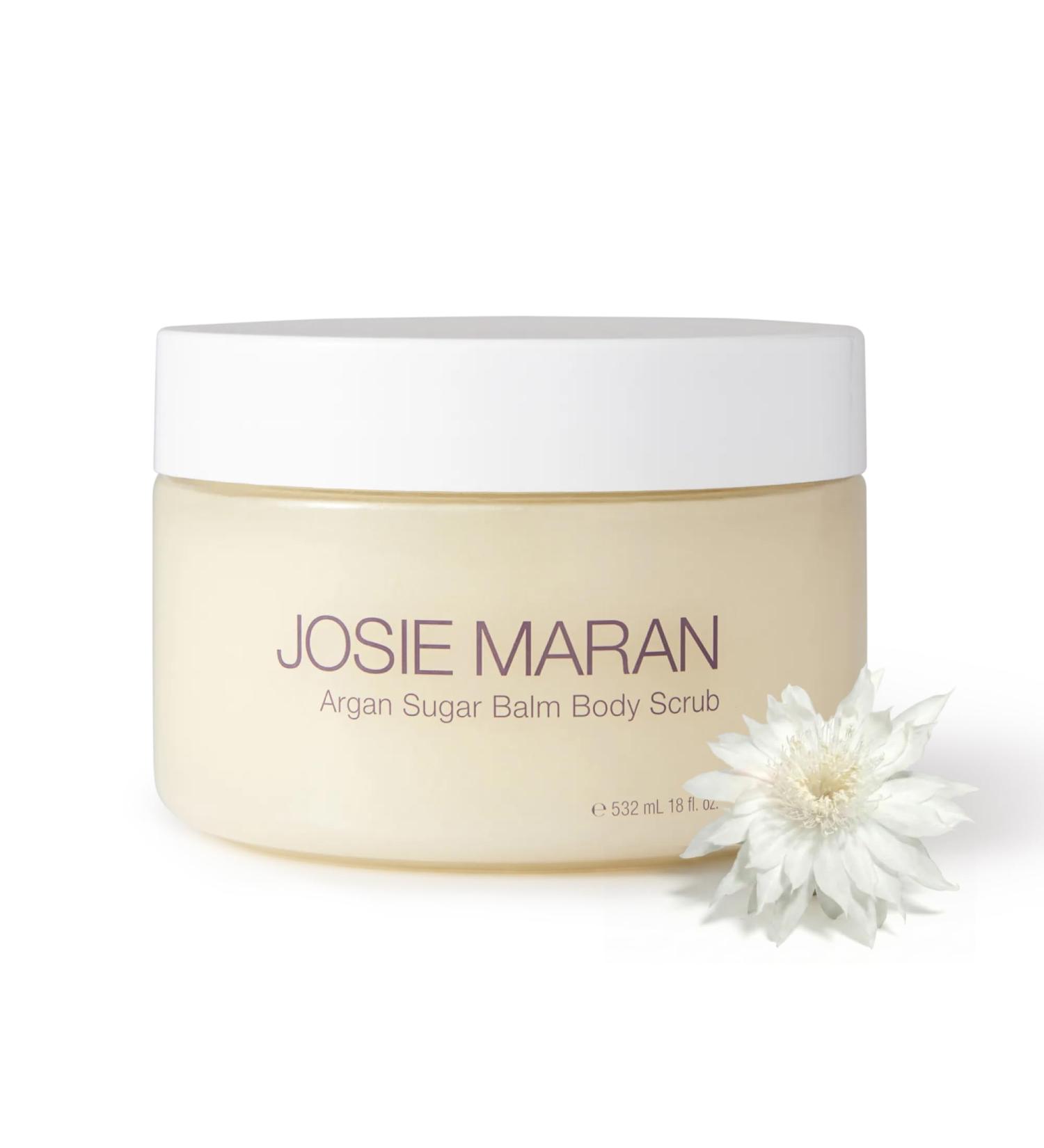 Josie Maran Argan Sugar Balm Body Scrub - Exfoliating Sugar Scrub with 100% Pure Argan Oil & Coconut Oil - Softens Smoothes & Hydrates Dry Skin - Vegan + Cruelty Free - Night Flower (18 oz) - Buy Online on GoSupps.com