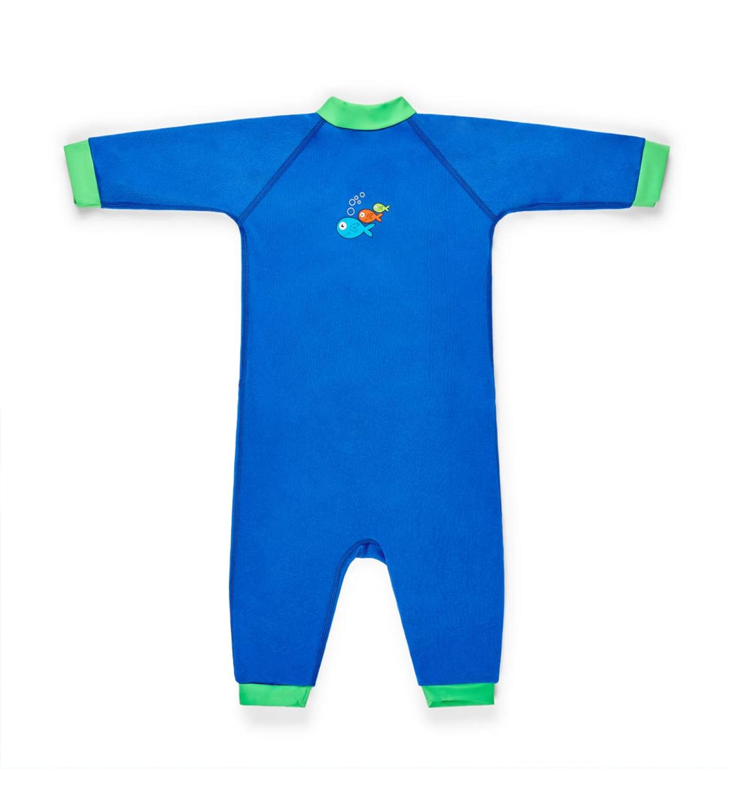 Swimbest Warmsuit - Fleece Lined Baby Swimming Costume | 50+ UV Protection | Blue 6-12 Months - Buy Online on GoSupps.com