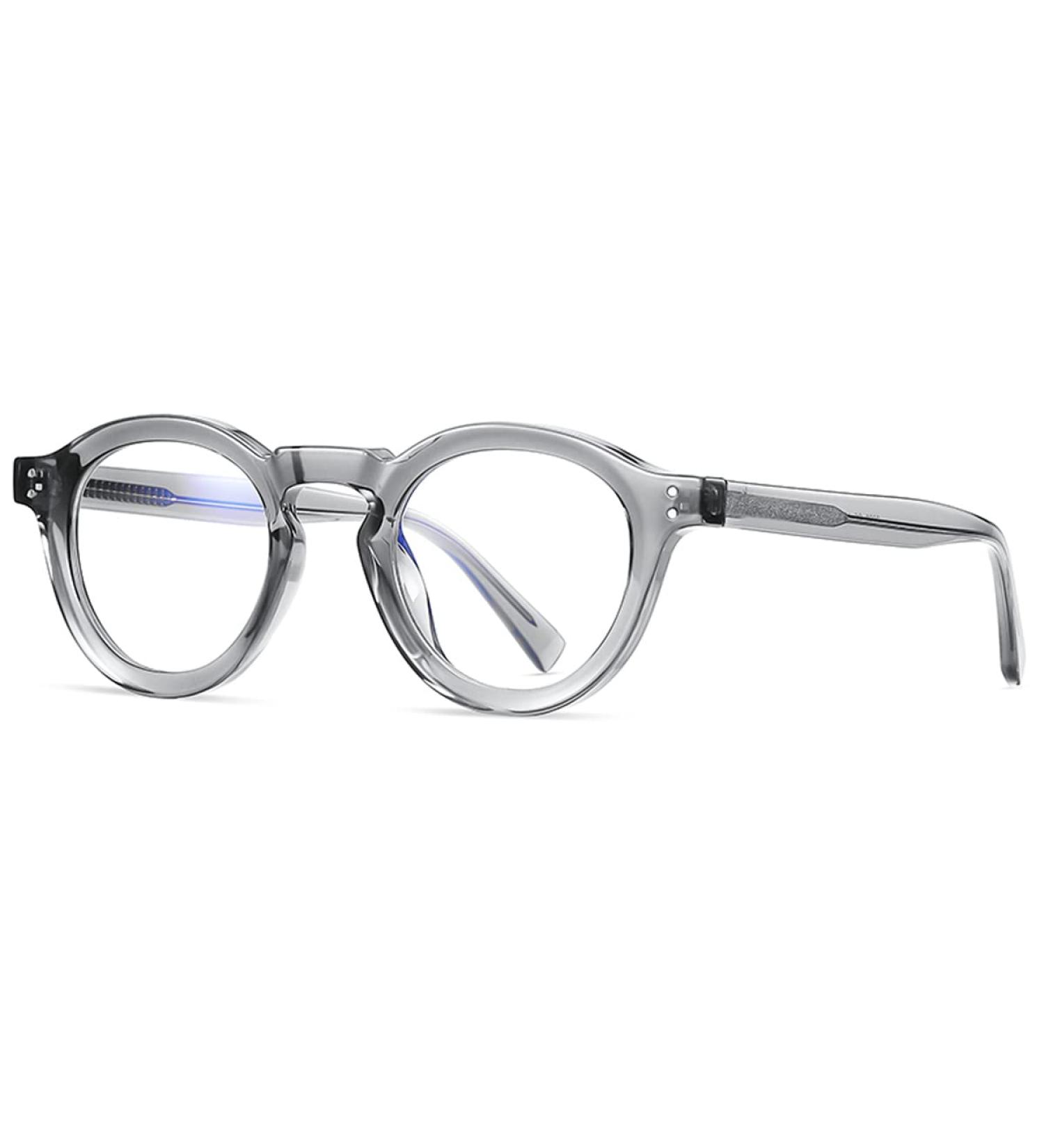 Kachawoo Retro Glasses Frame | Women & Men TR90 Acetate Round Eyeglasses | Non-Prescription Gray Lens Eyewear - Shop Internationally - Buy Online on GoSupps.com