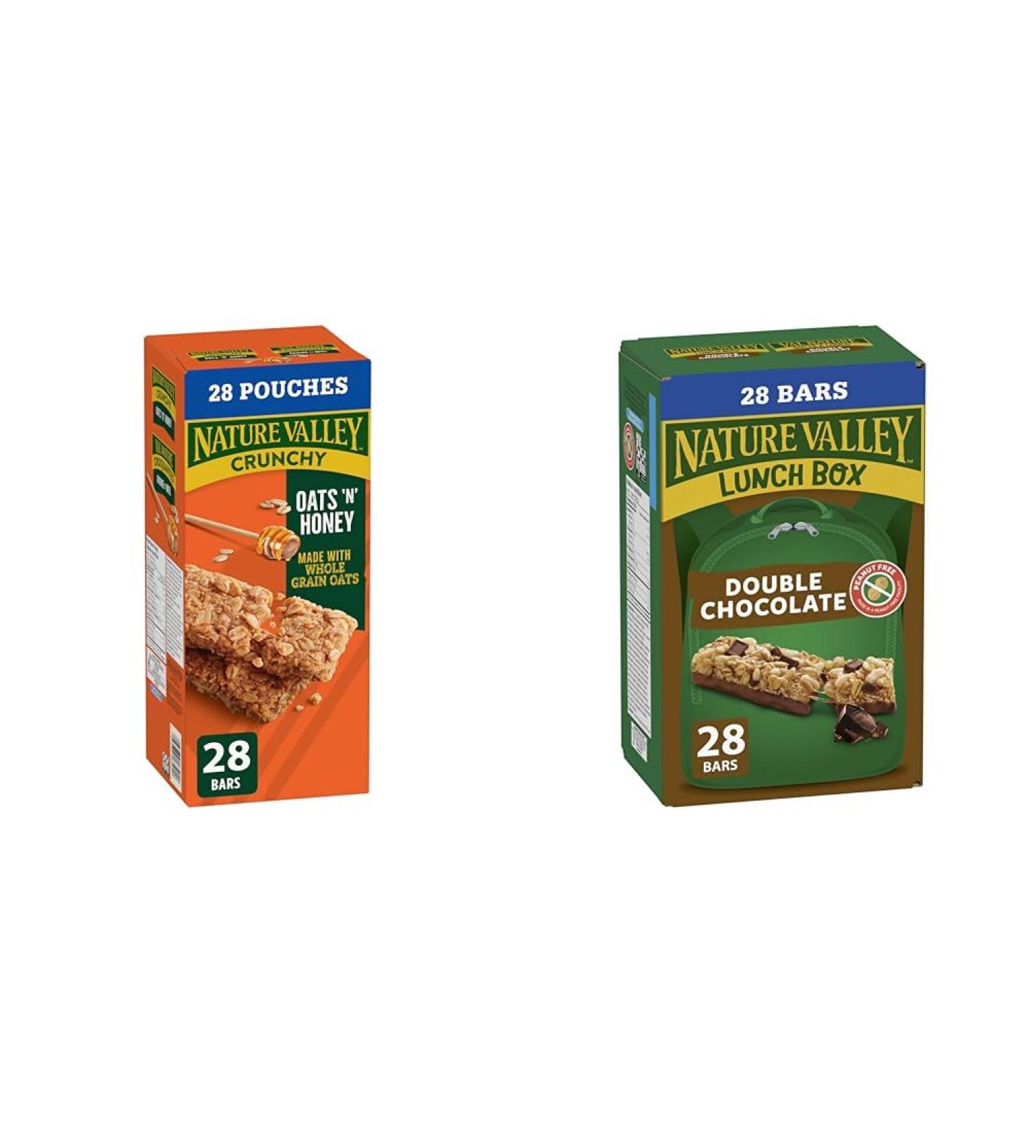 NATURE VALLEY - VALUE PACK SIZE - Oats Honey Granola Bars 1.28 Kilogram Package & VALUE PACK SIZE - Double Chocolate Granola Bars Pack of 28 Bars - Buy Online on GoSupps.com