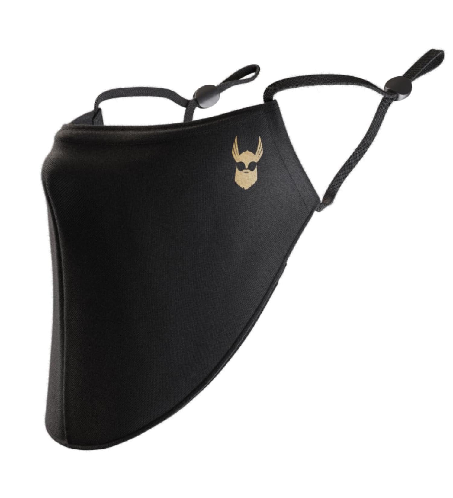 Beard Defender Face Mask - Adjustable Beard Mask for Men with Filters | Beard Covers by Beard Struggle (Black - Buy Online on GoSupps.com