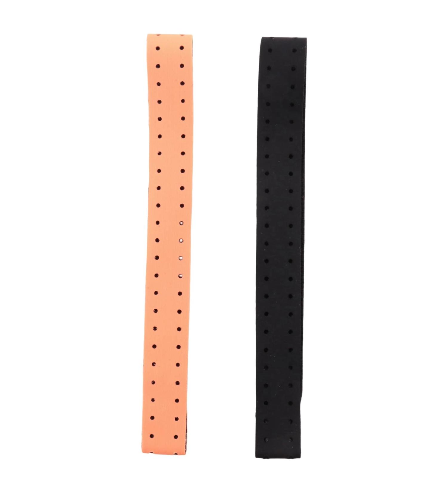 2 Pack Adjustable Breathable Replacement Wristband for Heart Rate Monitor - Soft Black & Orange Bands - International Shipping Available - Buy Online on GoSupps.com