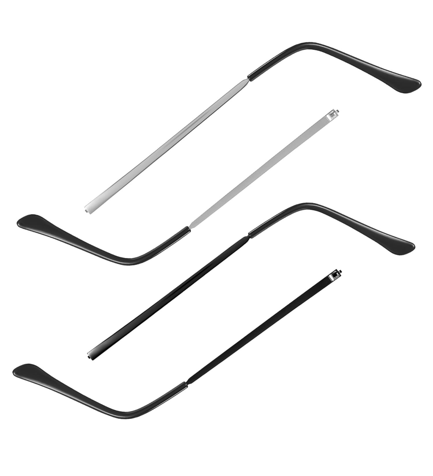 Lalafina 2 Pairs of Glasses - Replacement Arms Frames & Accessories for Men and Women | High-Quality Temple Metal Parts - Buy Online on GoSupps.com