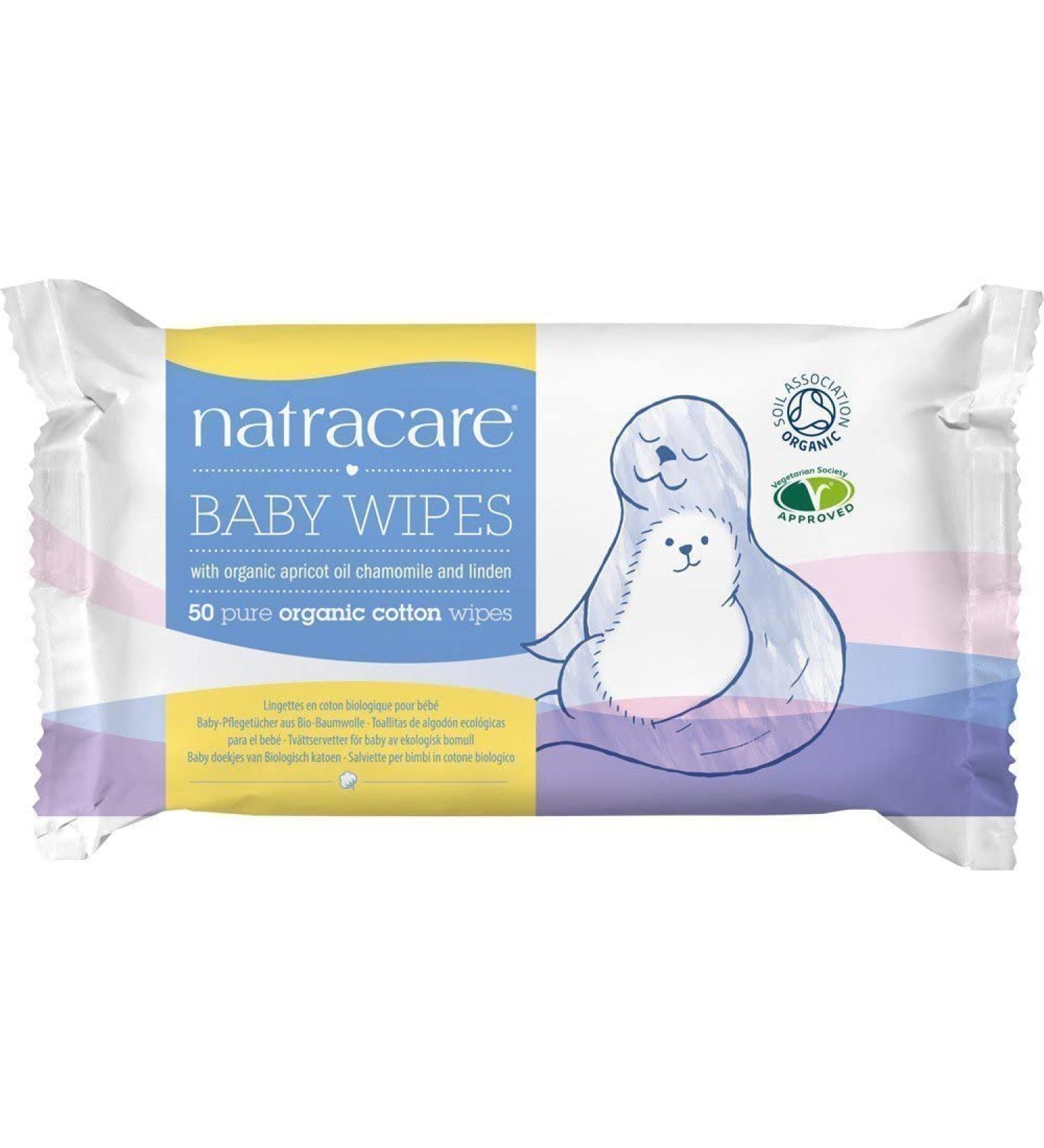 Natracare Organic Cotton Baby Wipes - 50 Pack | Eco-Friendly & Safe for Sensitive Skin | International Shipping Available - Buy Online on GoSupps.com