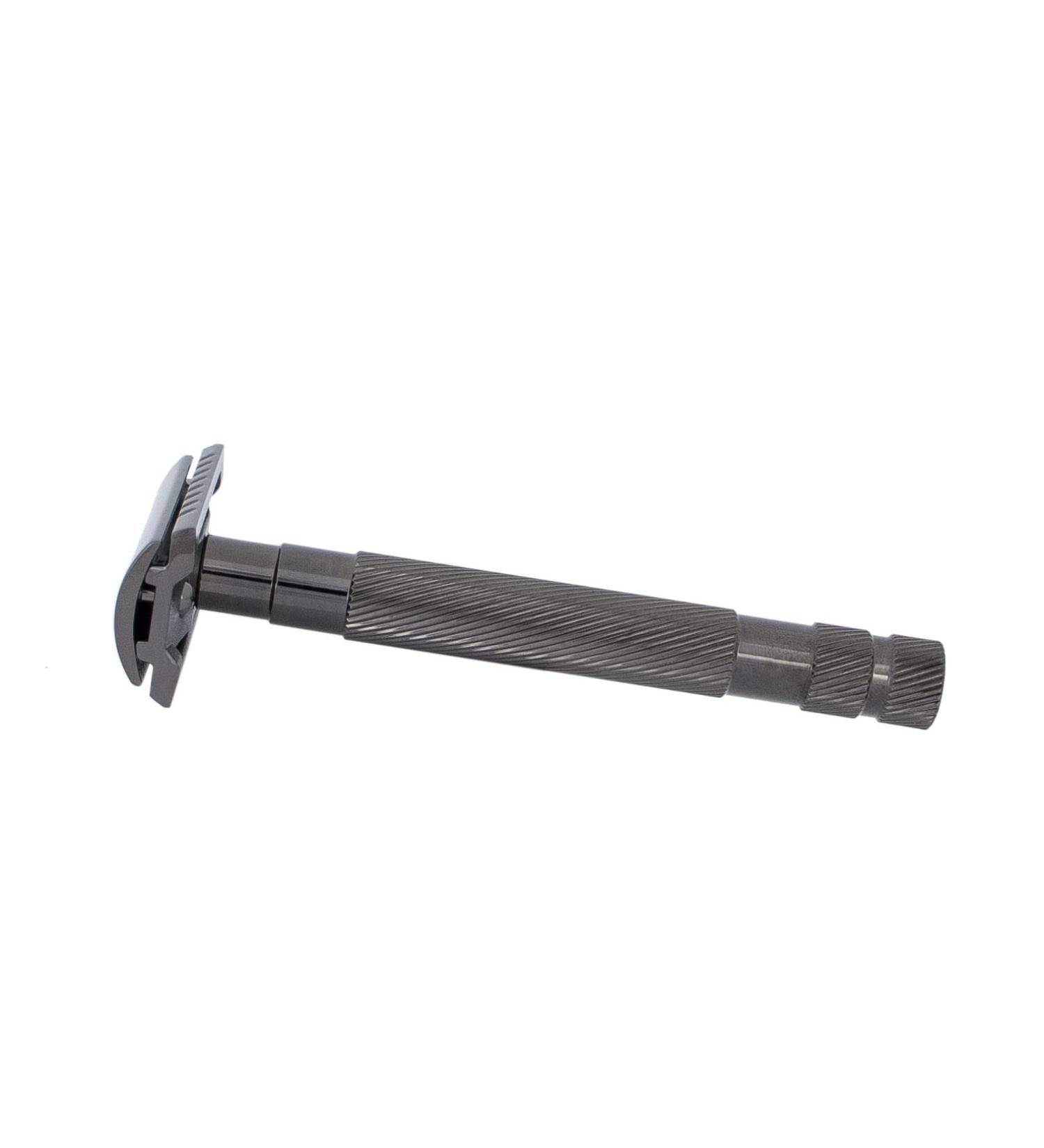 Plisson-high-quality razor plane made of black steel-compatible with standard safety shaving blades-for wet shaving-Made in France
