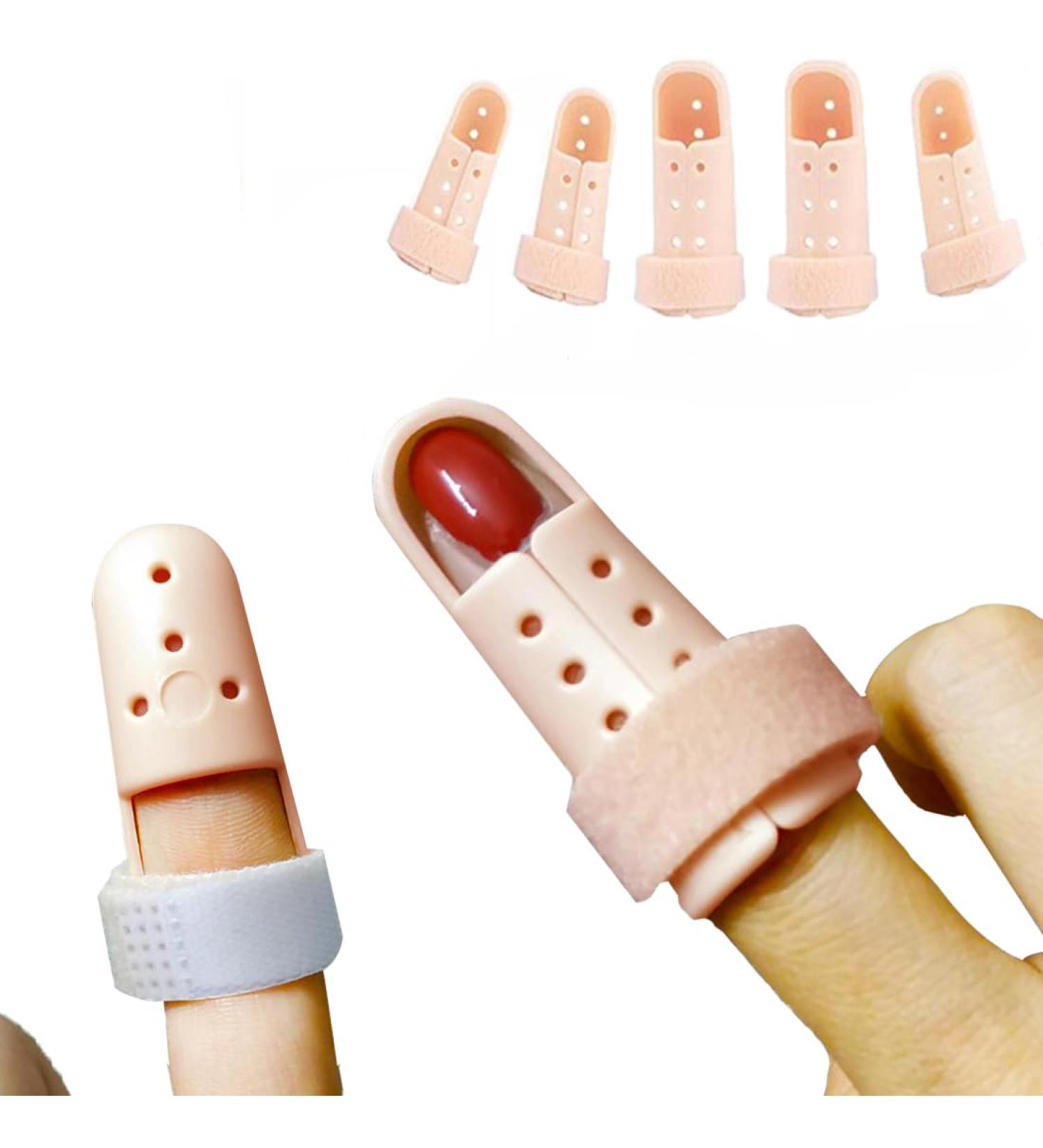 5-Piece Plastic Finger Splint Set | Finger Brace & Stabilizer for Broken Fingers Arthritis & Knuckle Support - Buy Online on GoSupps.com
