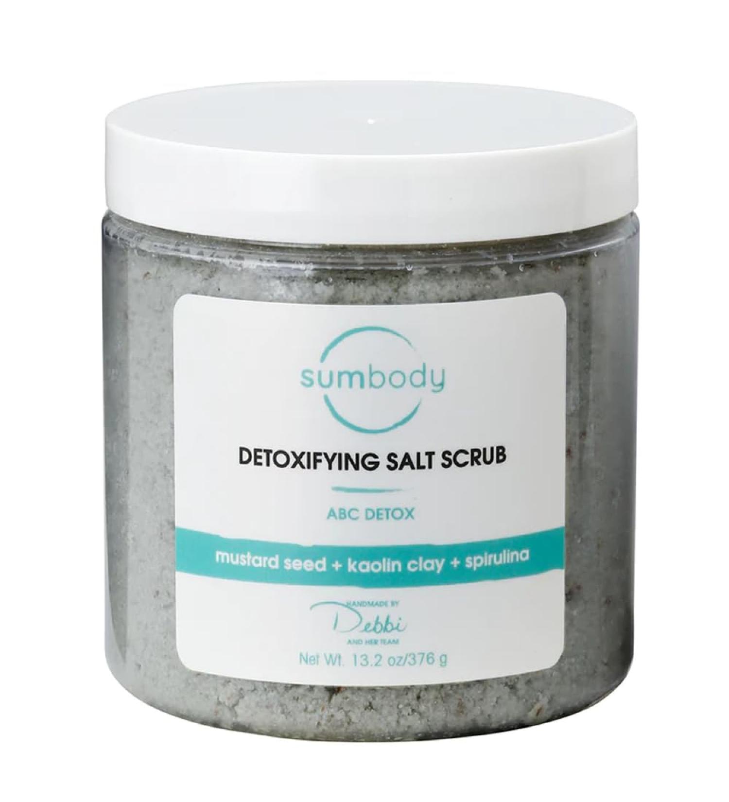 Detoxing Scrub | Charcoal & Mustard Infused Exfoliator for Face Feet & Body | Natural Anti-Aging & Acne-Busting Salt Scrub - Buy Online on GoSupps.com