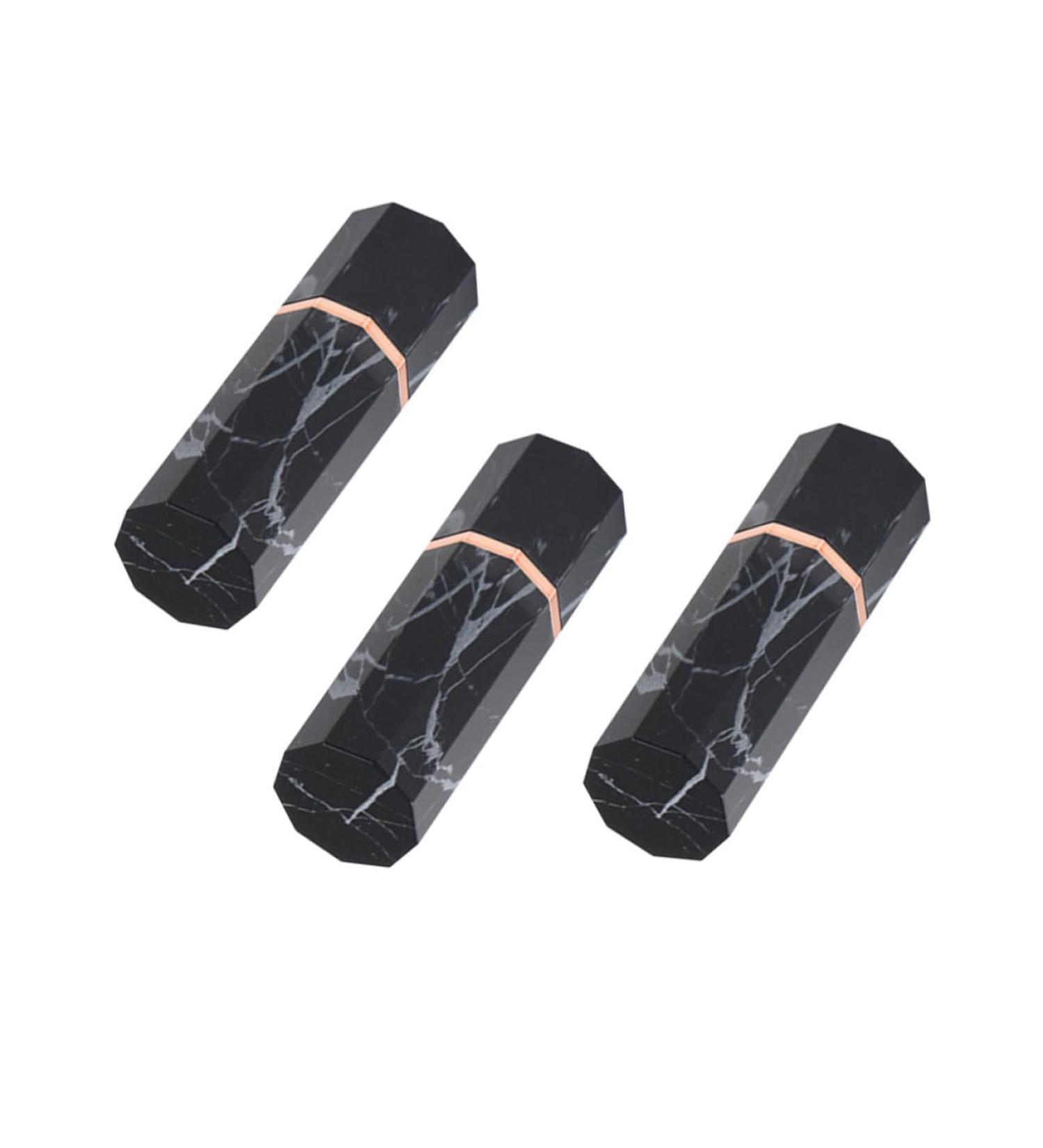 Buy 3pcs Fashion Lipstick Tube - Stylish Marbling Mini Lipstick Packaging | 0.04 Ounce Black - International Shipping Available - Buy Online on GoSupps.com