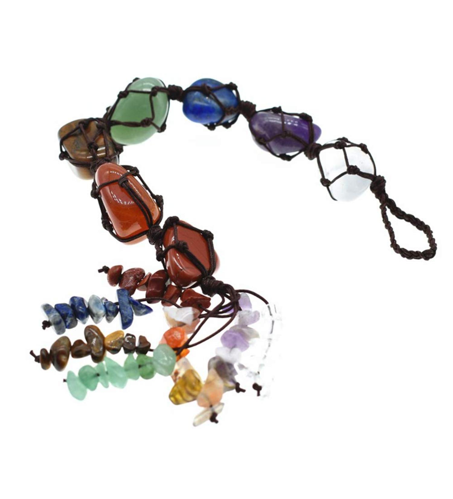 UHBGT Crystals Hanging Ornament 7 Chakra Crystals Hanging Ornament Chakra Feng Shui Window Hanging Ornament Reiki Healing Crystals Hanging Ornament for Car Home Indoor Decoration - Buy Online on GoSupps.com