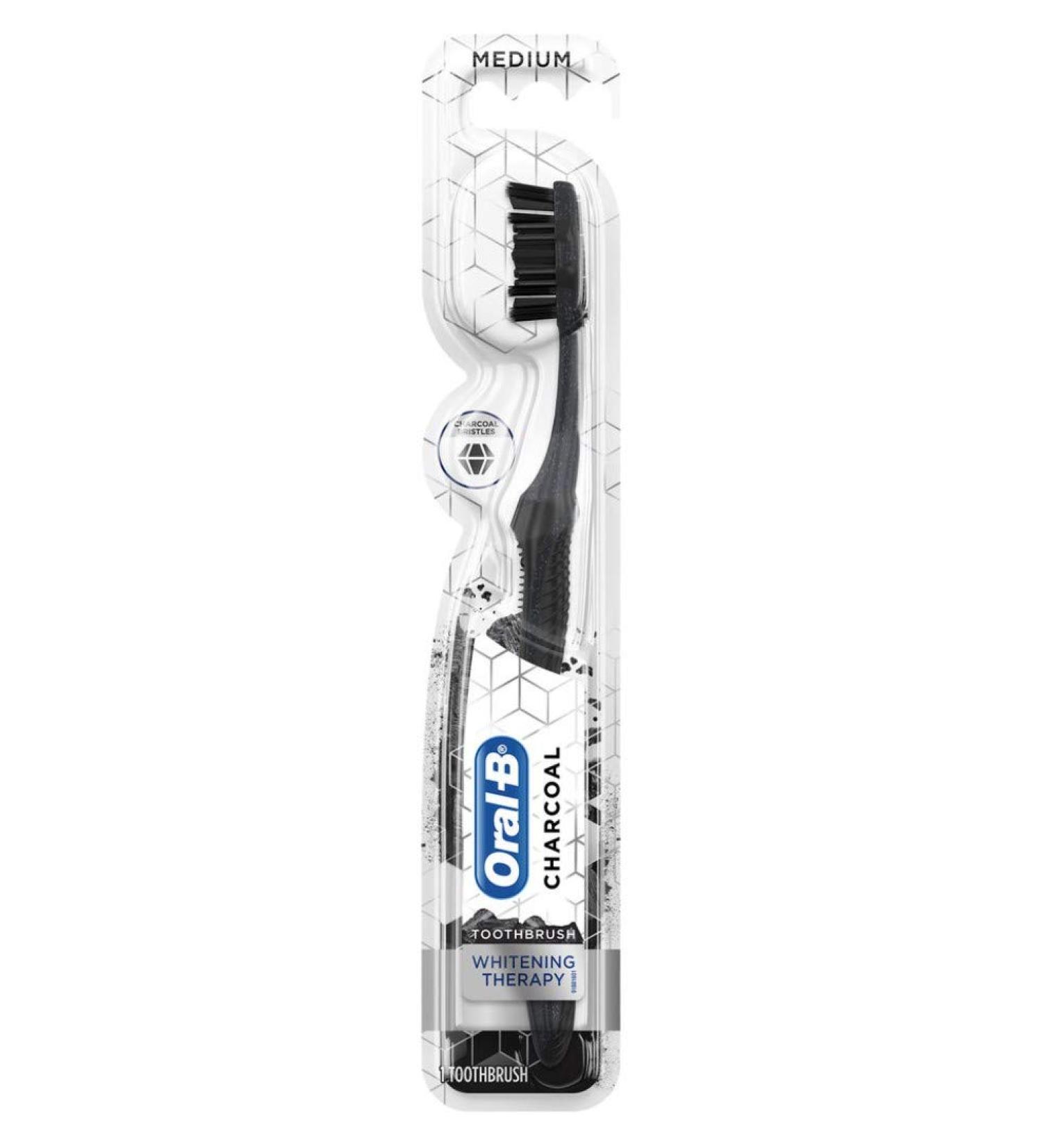Oral B Charcoal Whitening Therapy Toothbrush Medium - 1 Ea 1count