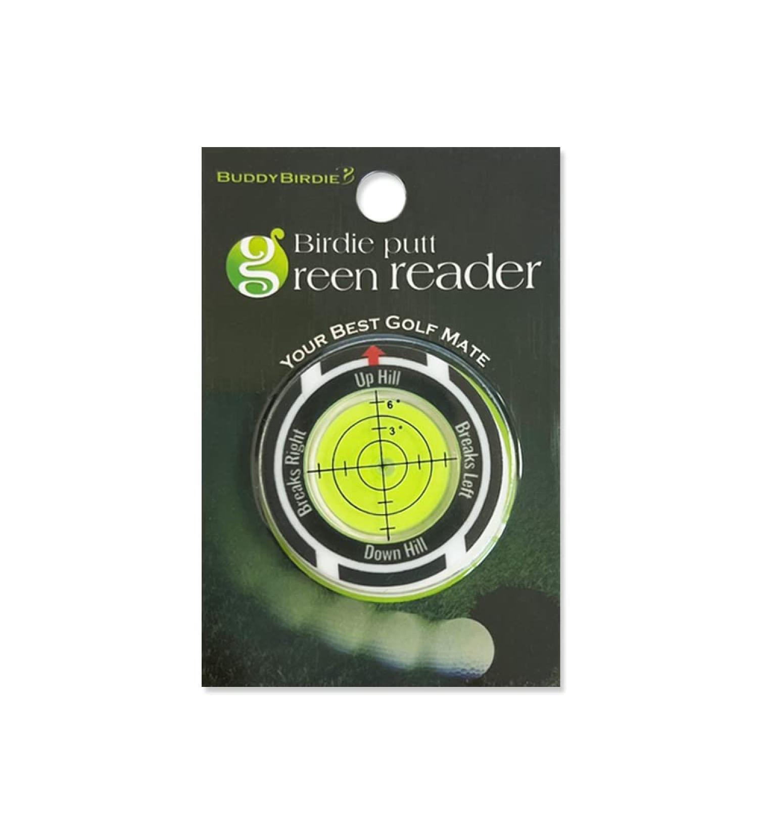 BuddyBirdie Birdie Putt Green Reader | Poker Chip Style Compact Golf Putting Aid with Bubble Level - Buy Online on GoSupps.com