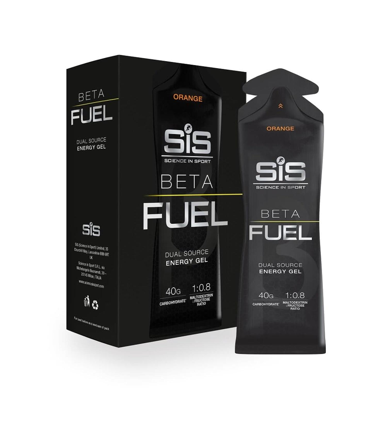 Science in Sport Beta Fuel Gels Dual Source Energy Gel Orange Flavour 40 g of Carbs Per Pack 60 ml Pack (6 Pack) - Buy Online on GoSupps.com