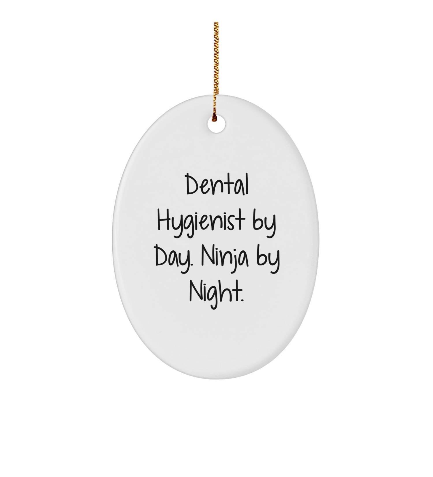 for Dental Hygienists: Dental Hygienist by Day Funny Oval Ornament Ideal Gifts for Dental Hygiene Professionals Unique Christmas Unique Gifts from Friends to Coworkers