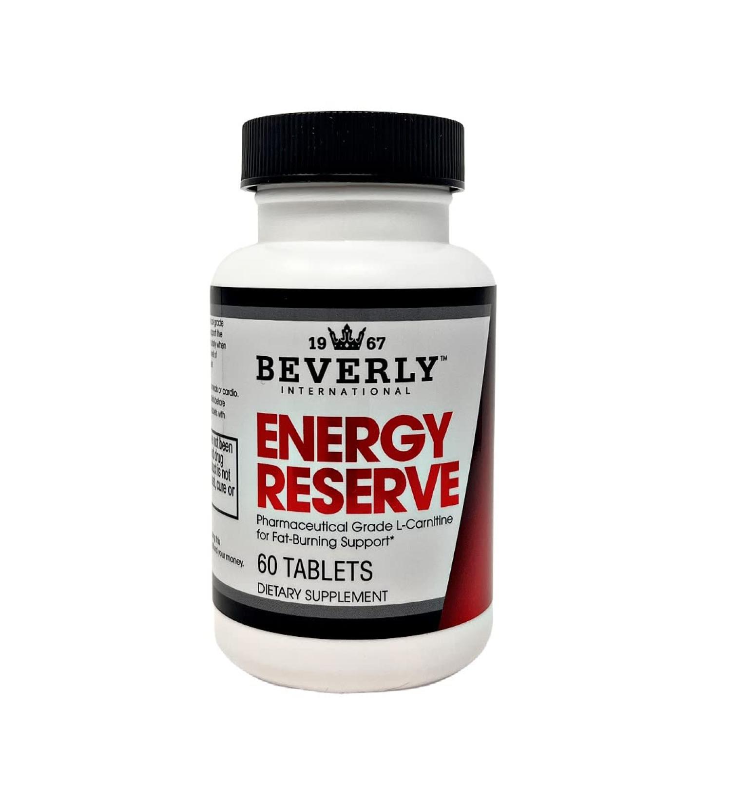 Beverly International Energy Reserve 60 Tabs - 1200mg L-Carnitine Supplement for Energy & Mitochondrial Function - Buy Online on GoSupps.com