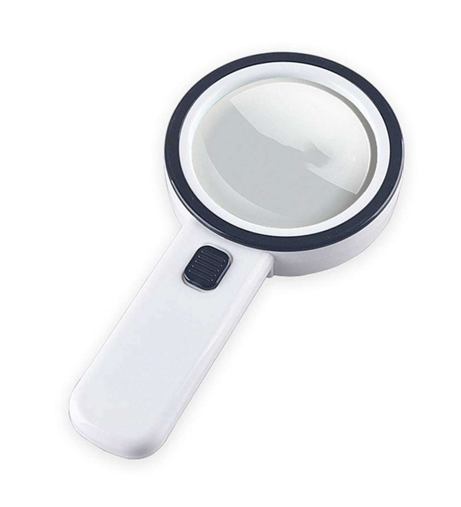 Optical Glass Lens Magnifier with Light Magnifier Antique Collection Appreciation Reading Magnifier Black and White 30x Made in China - Buy Online on GoSupps.com